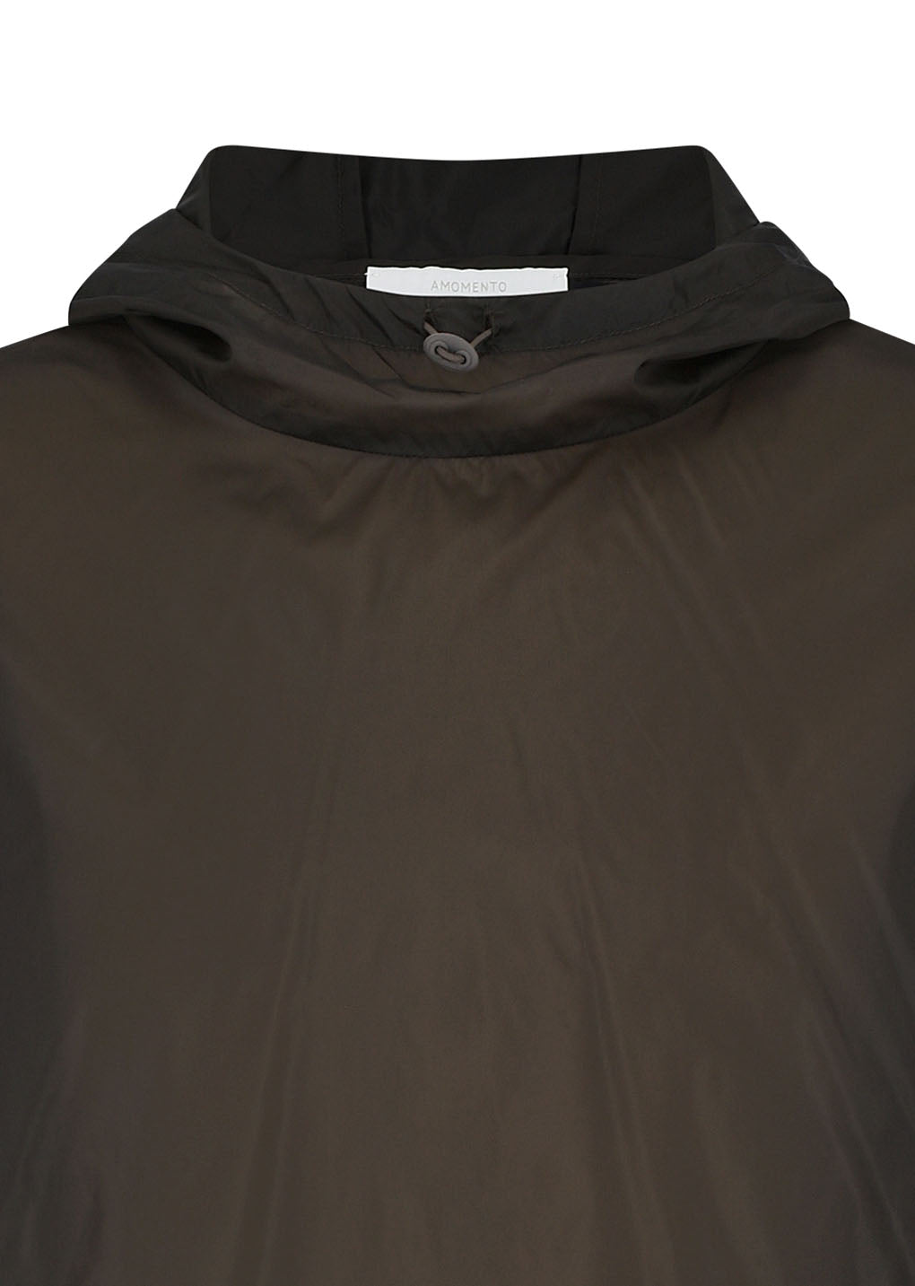 sheer hoodie anorak, brown
