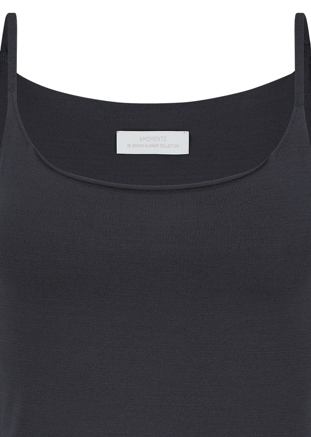 sleeveless knit top, charcoal