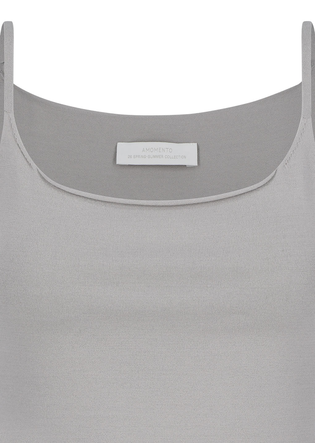 sleeveless knit top, grey beige