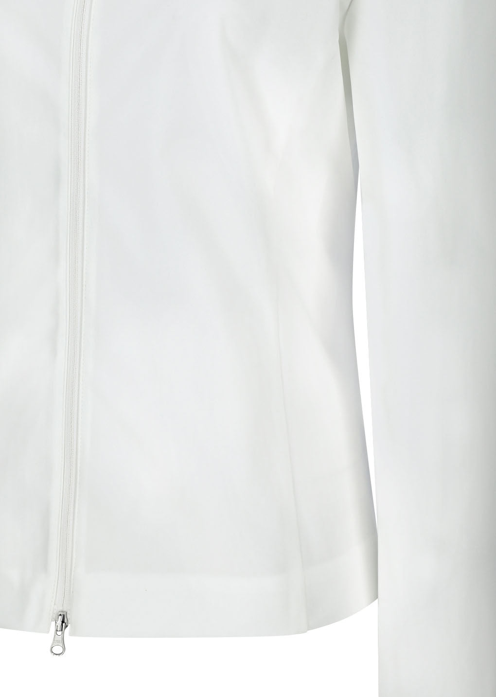 slim fit zip up jumper, white
