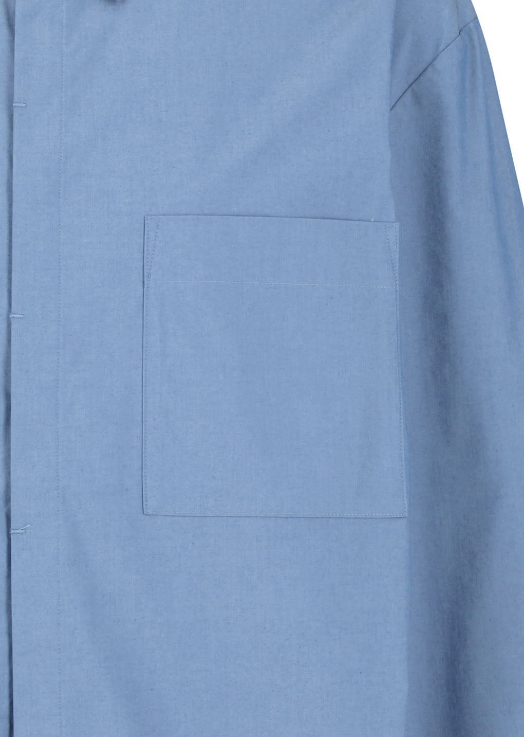 square pocket oversized shirt, blue
