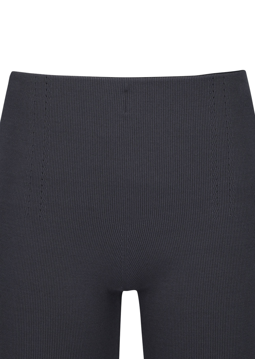 wholegarment knit capri pants, charcoal