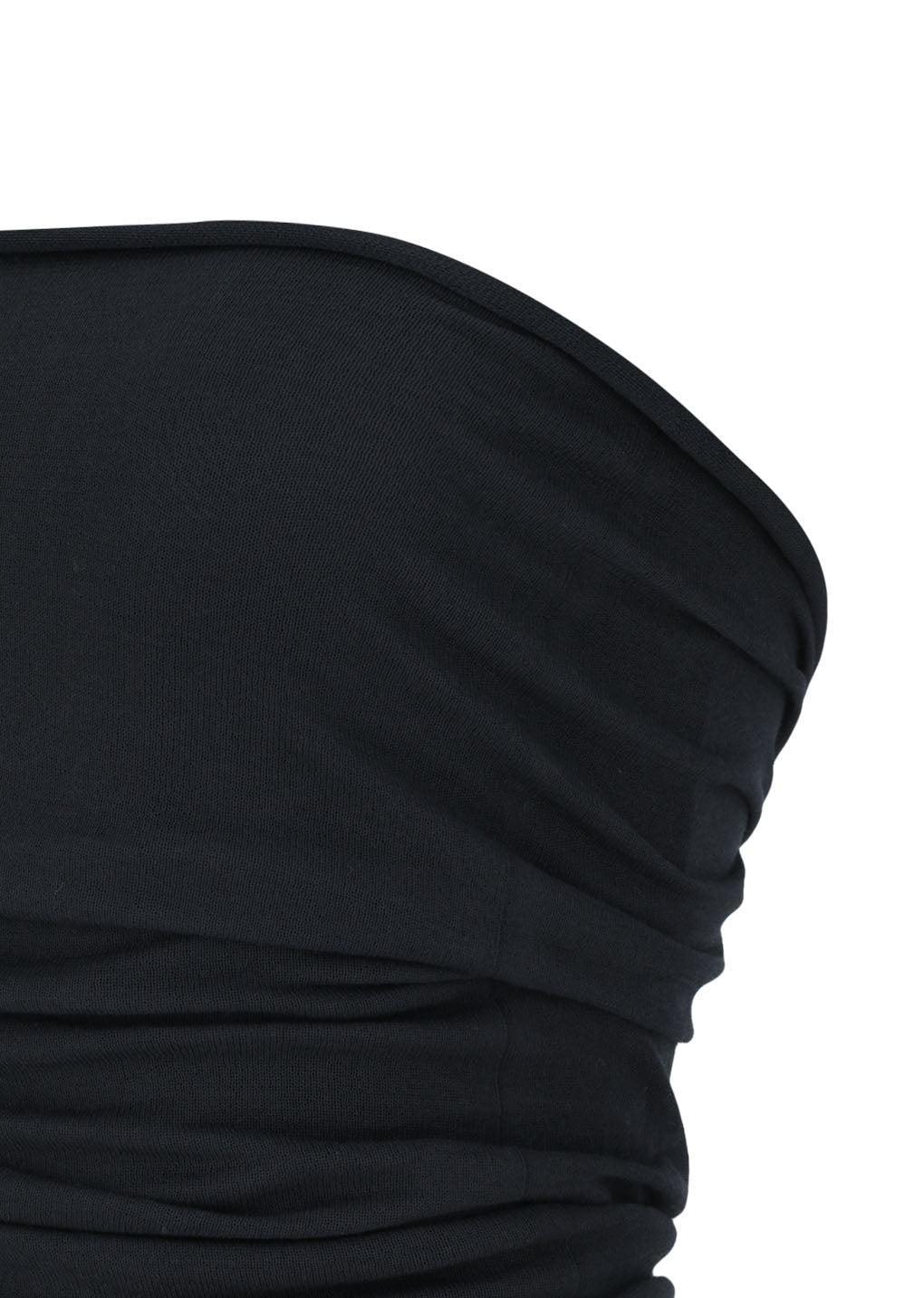 wholegarment knit sheer bandeau, charcoal