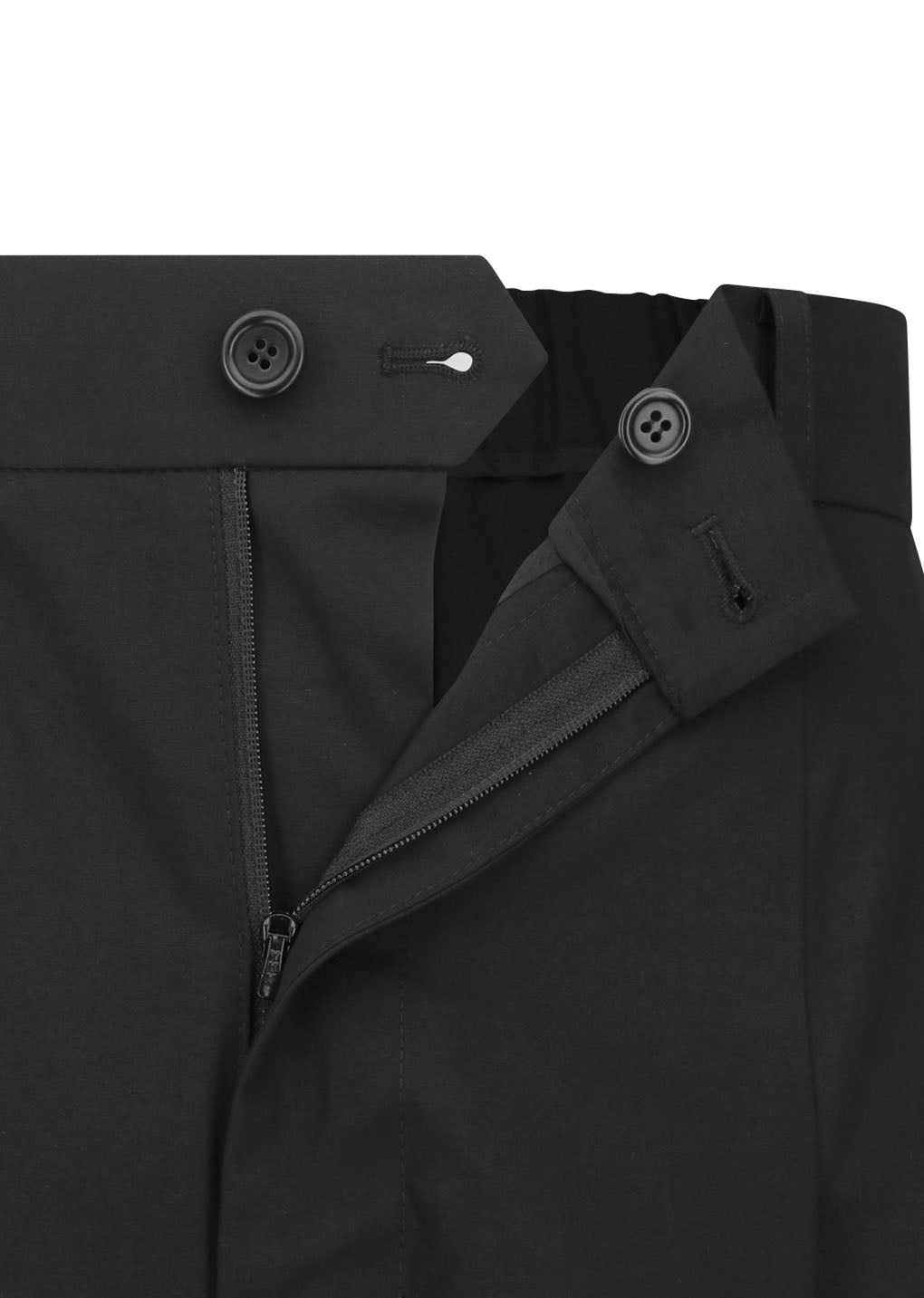 wide bermuda pants, black