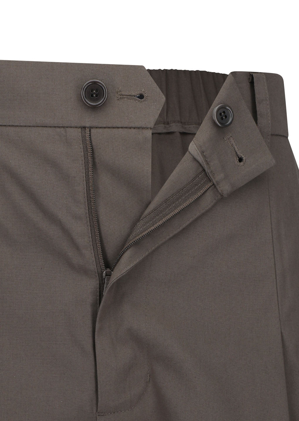 wide bermuda pants, brown