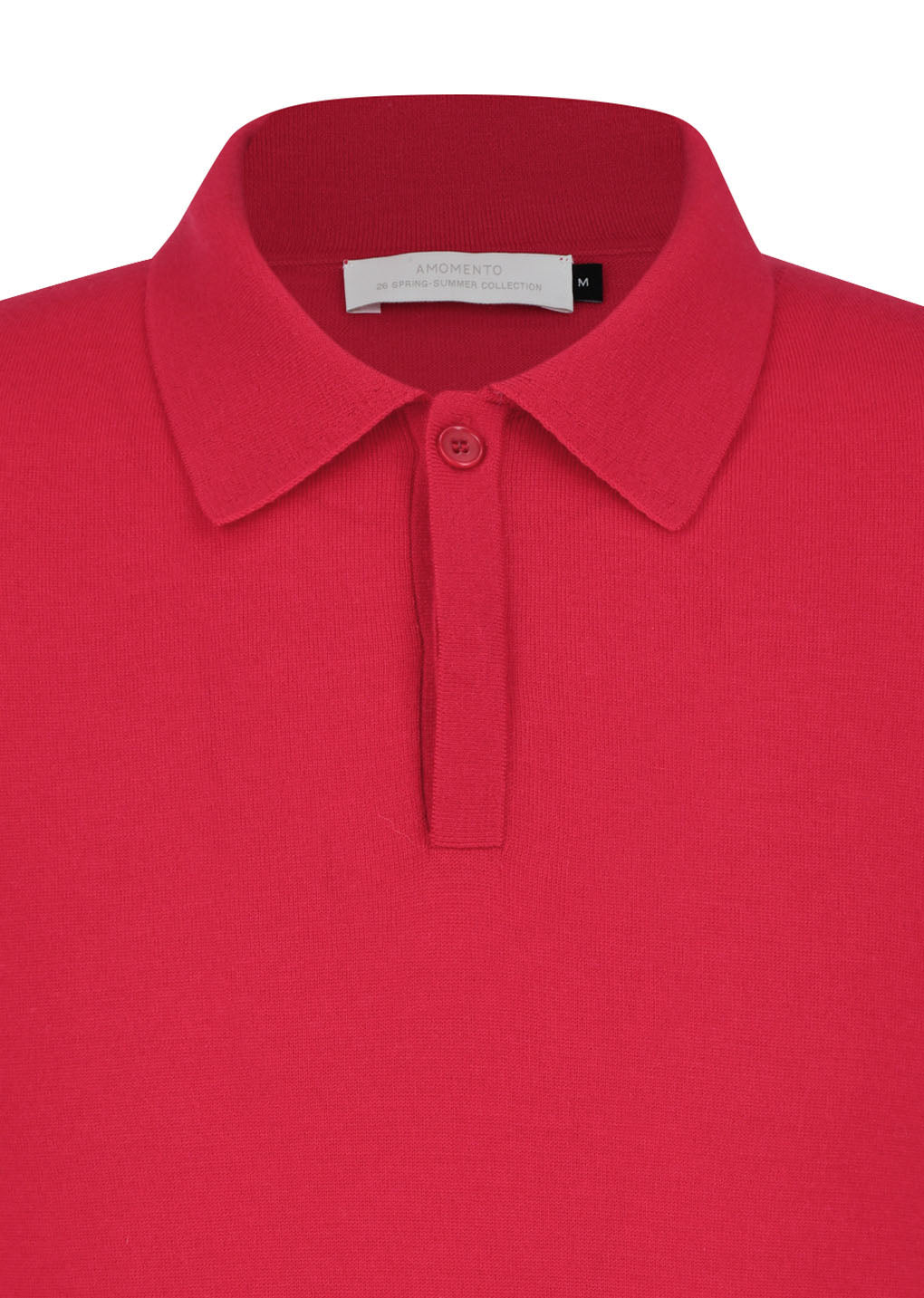 wool collar knit, red