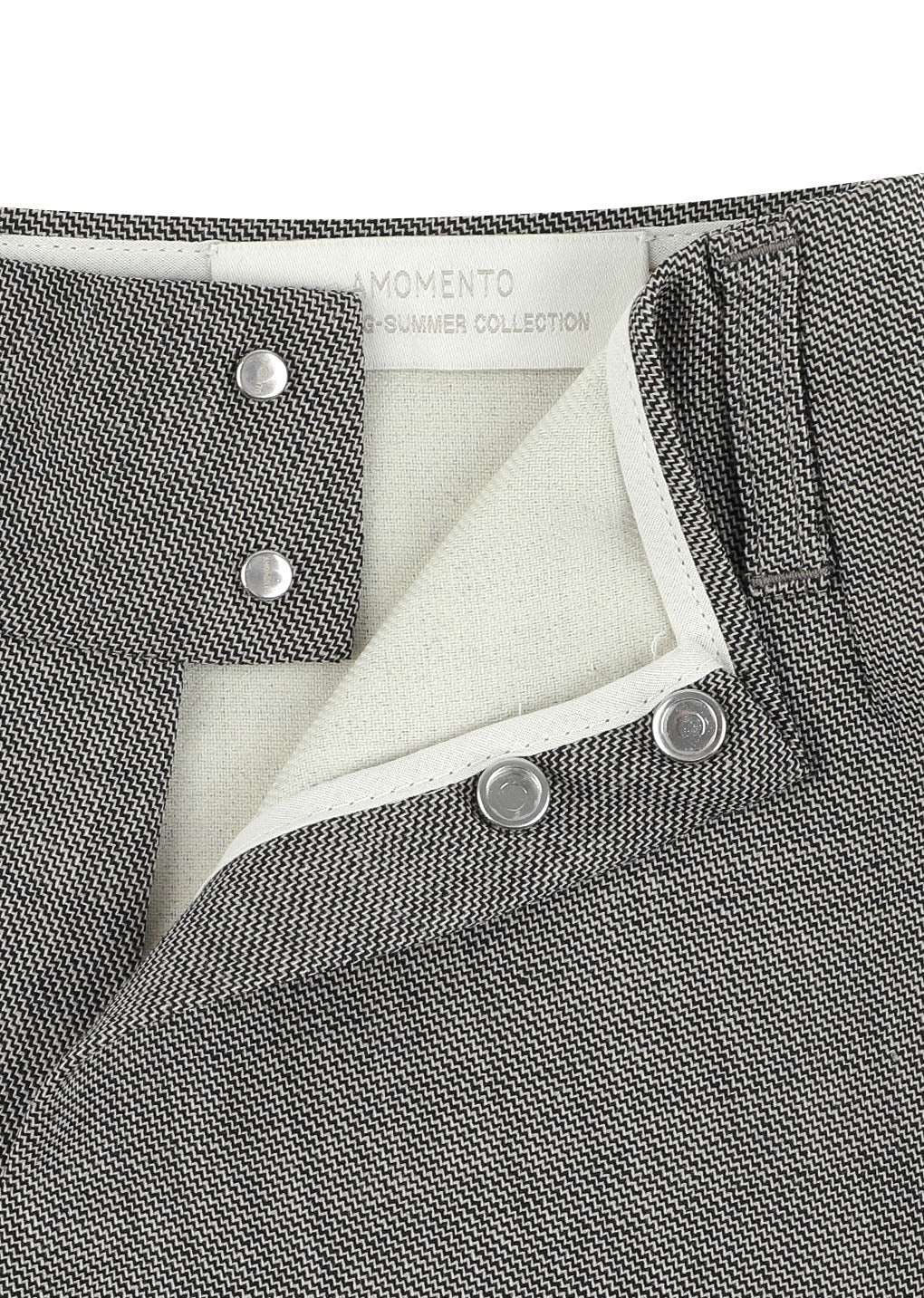 apron mini layered skirt, grey beige