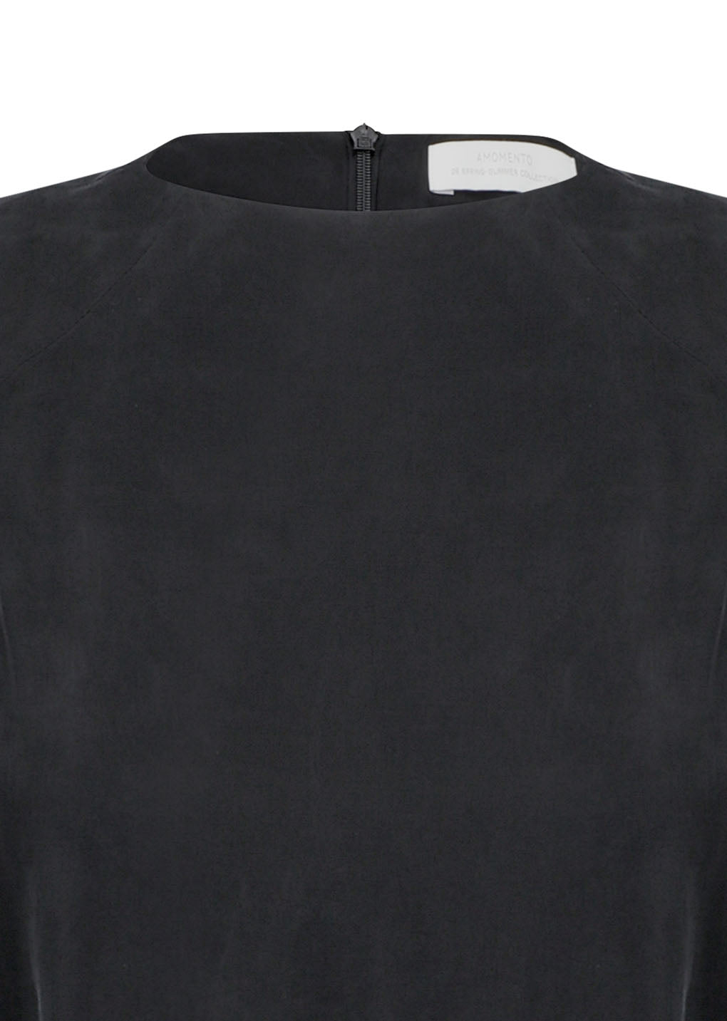 cupro raglan dress, black