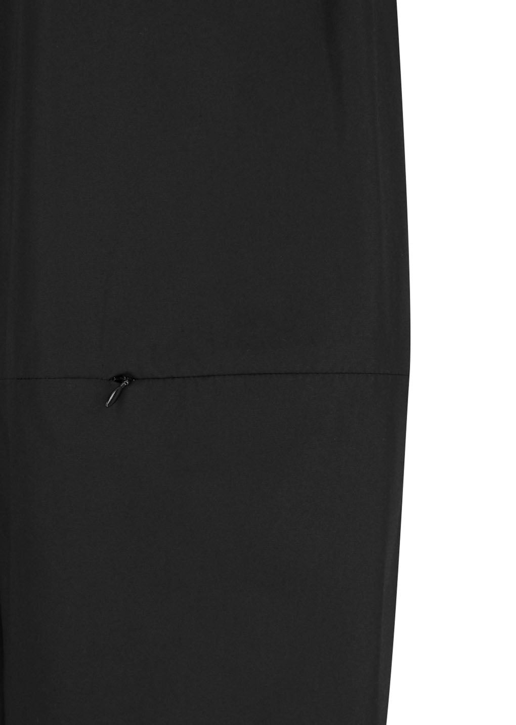curved zip pants, black