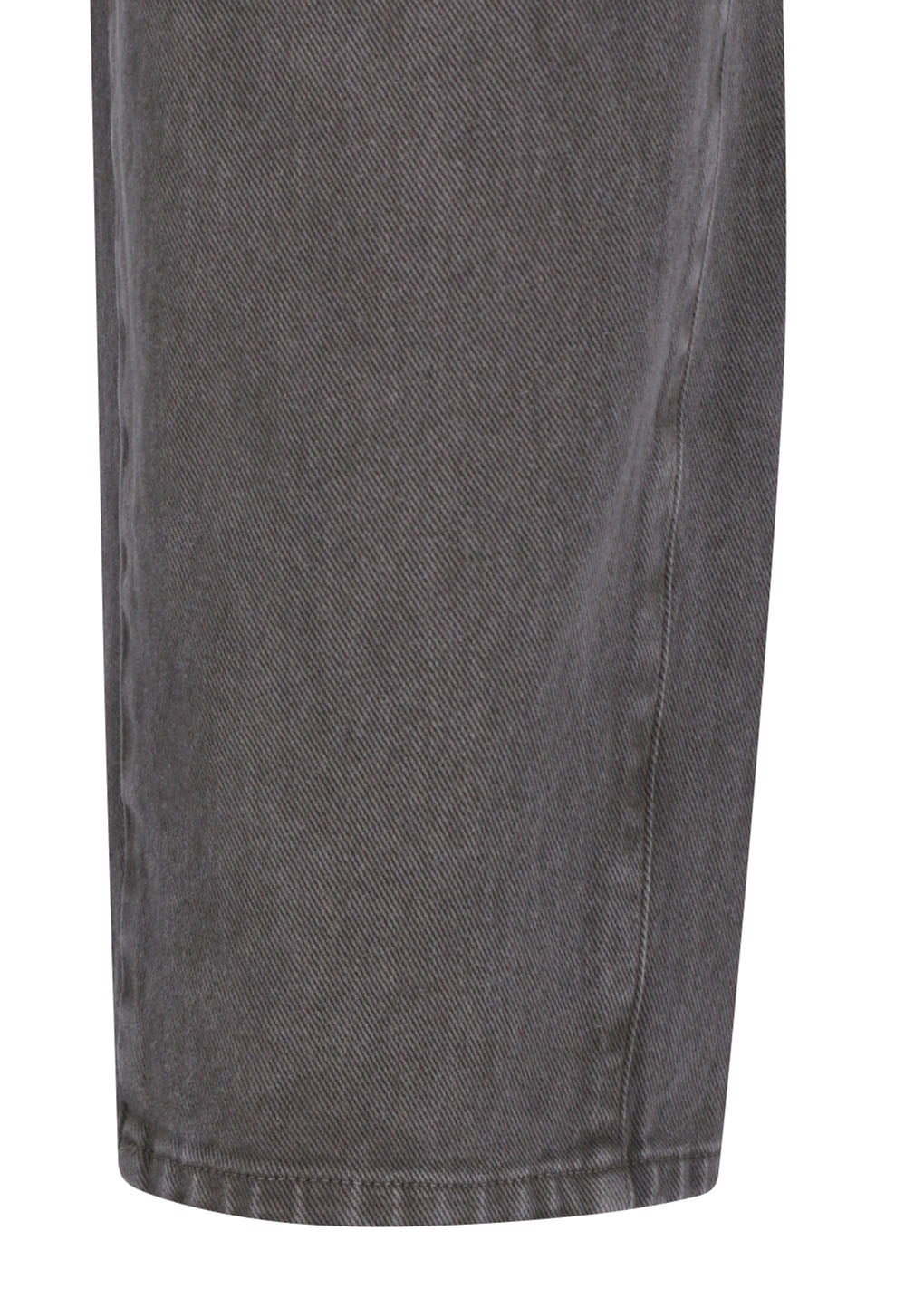 garments dyed curved seam denim, brown