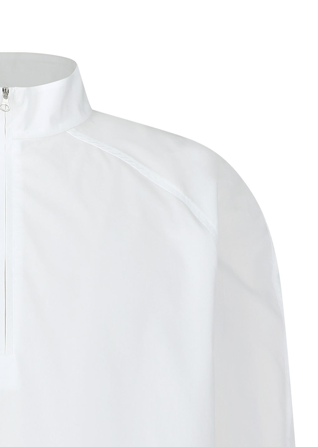 half neck tunic shirt, white