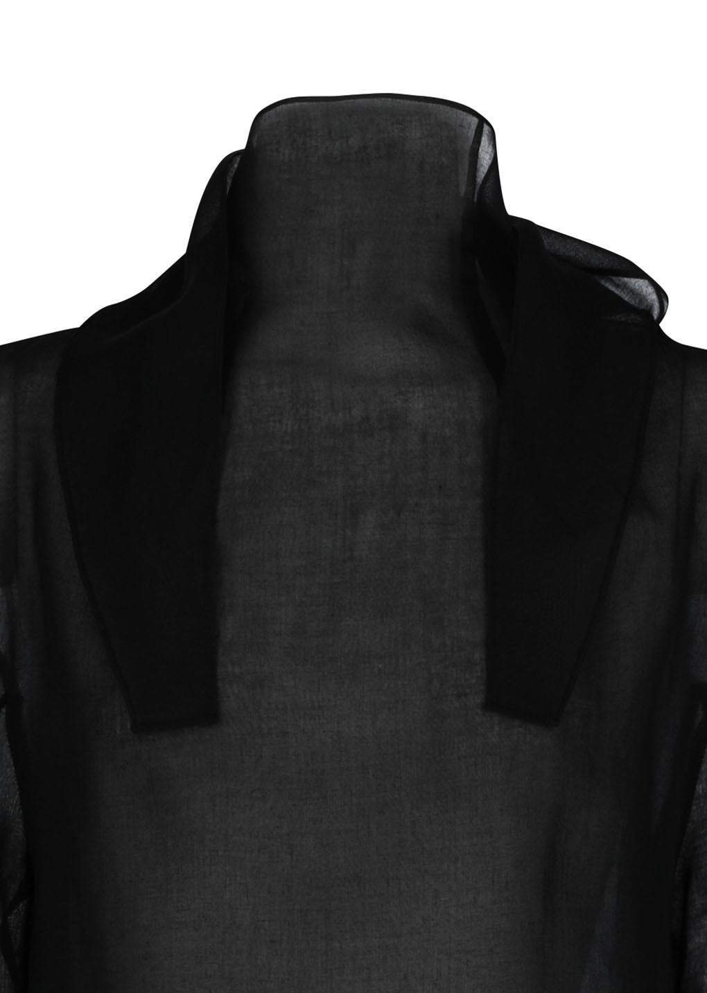 knotted collar top, black