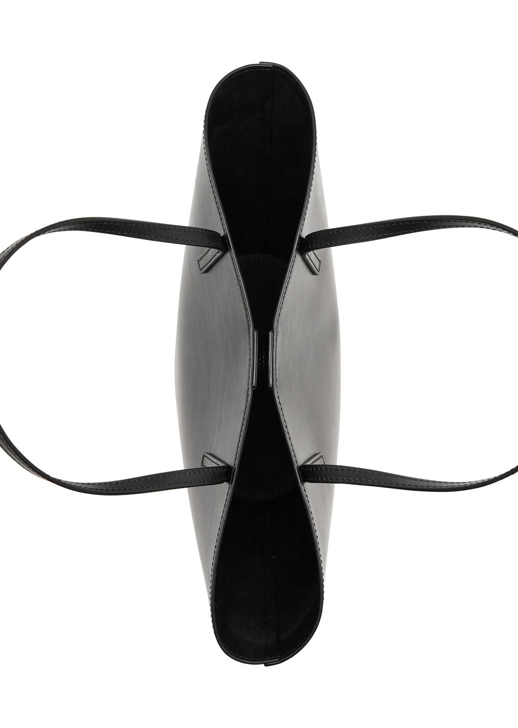 leather bucket bag, black