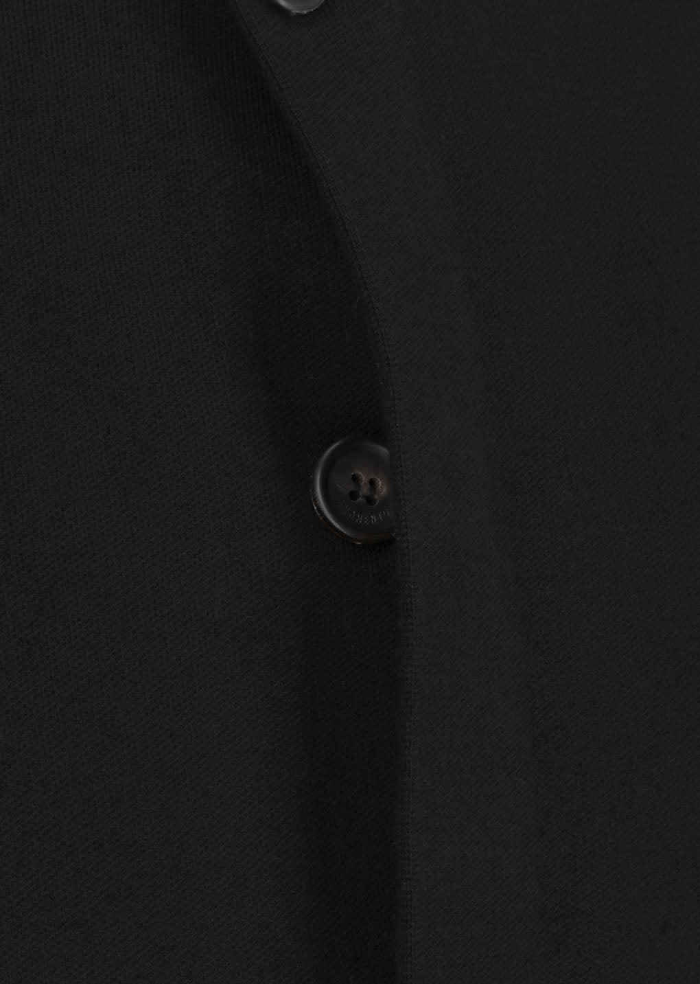 men's curved silhouette cardigan, black