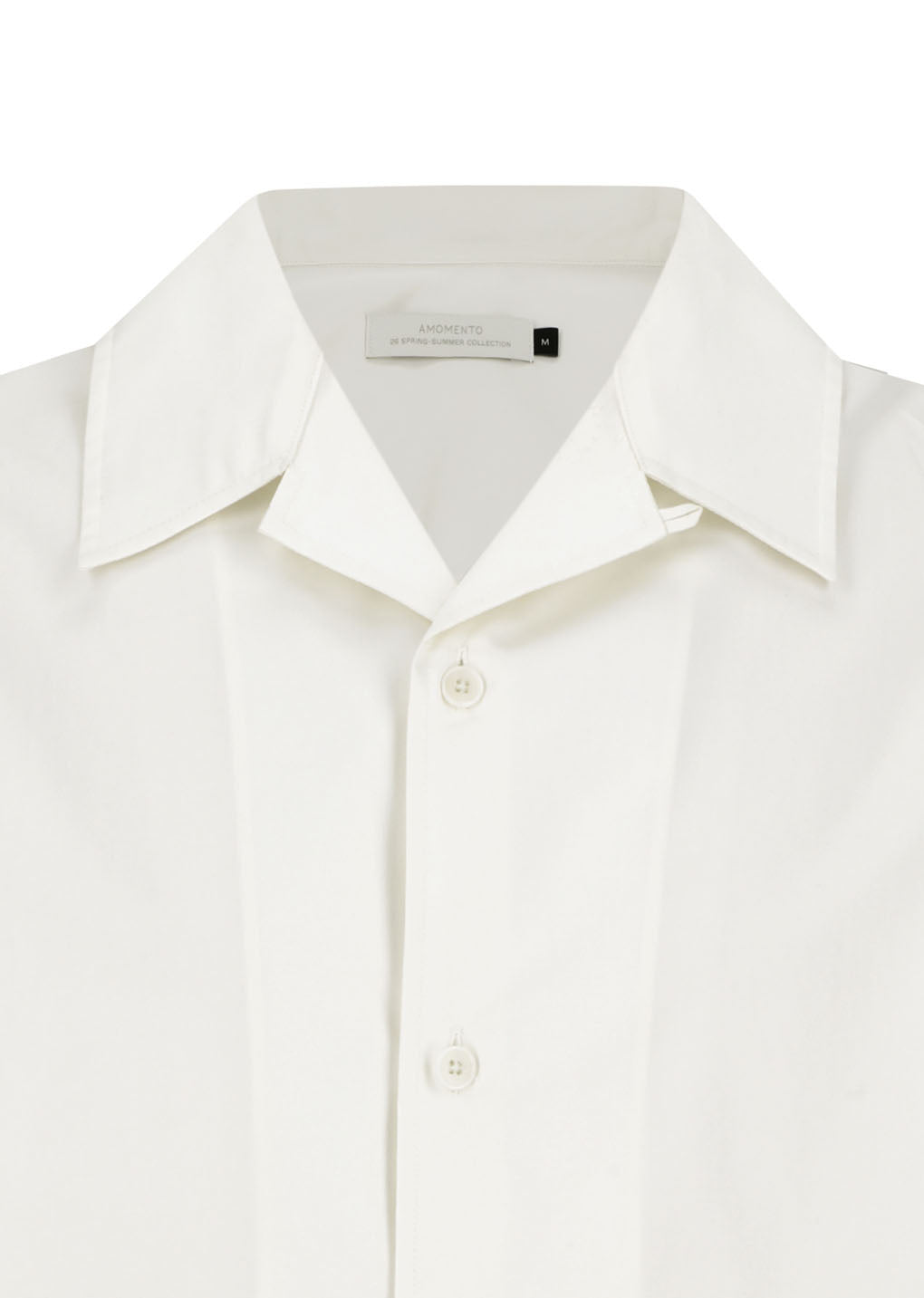 open collar shirt, ivory