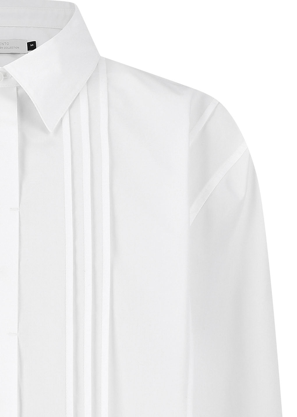 pleated shirt, white