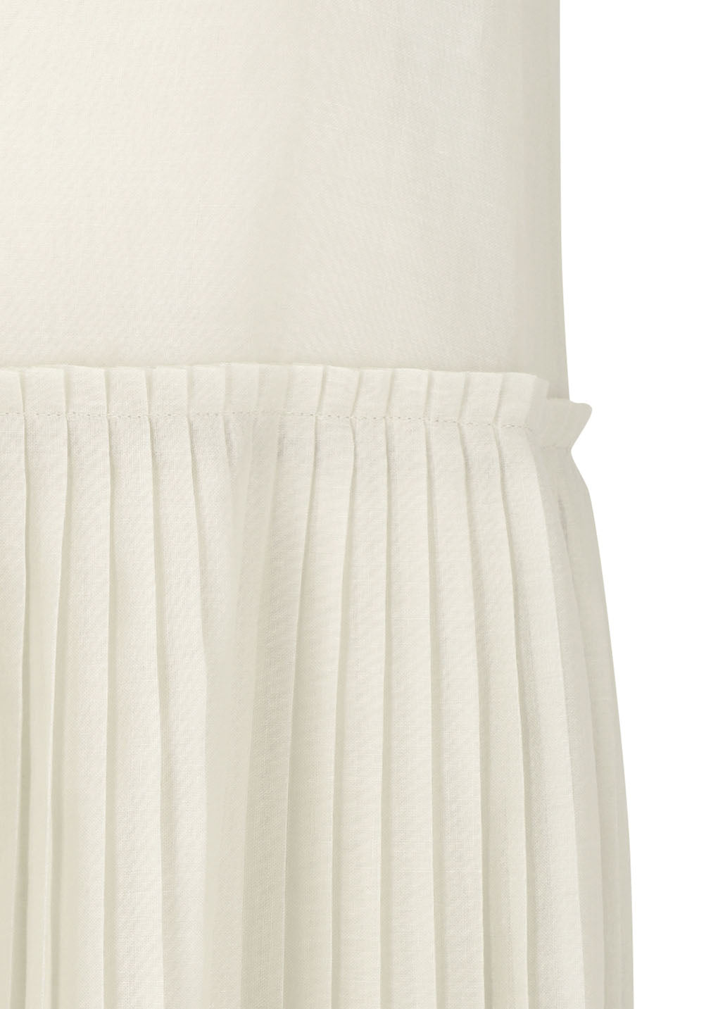 pleated sleeveless dress, beige