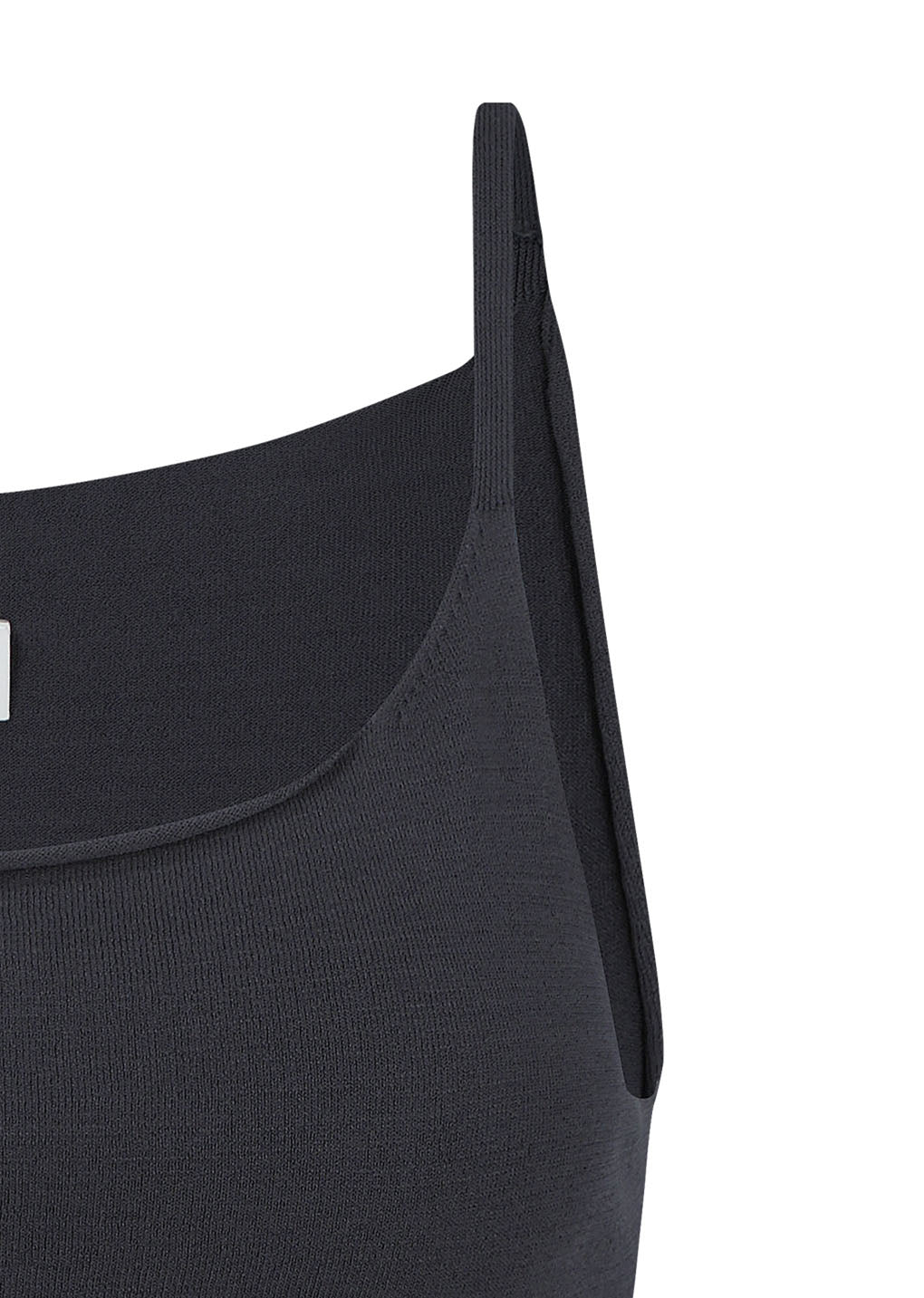 sleeveless knit top, charcoal