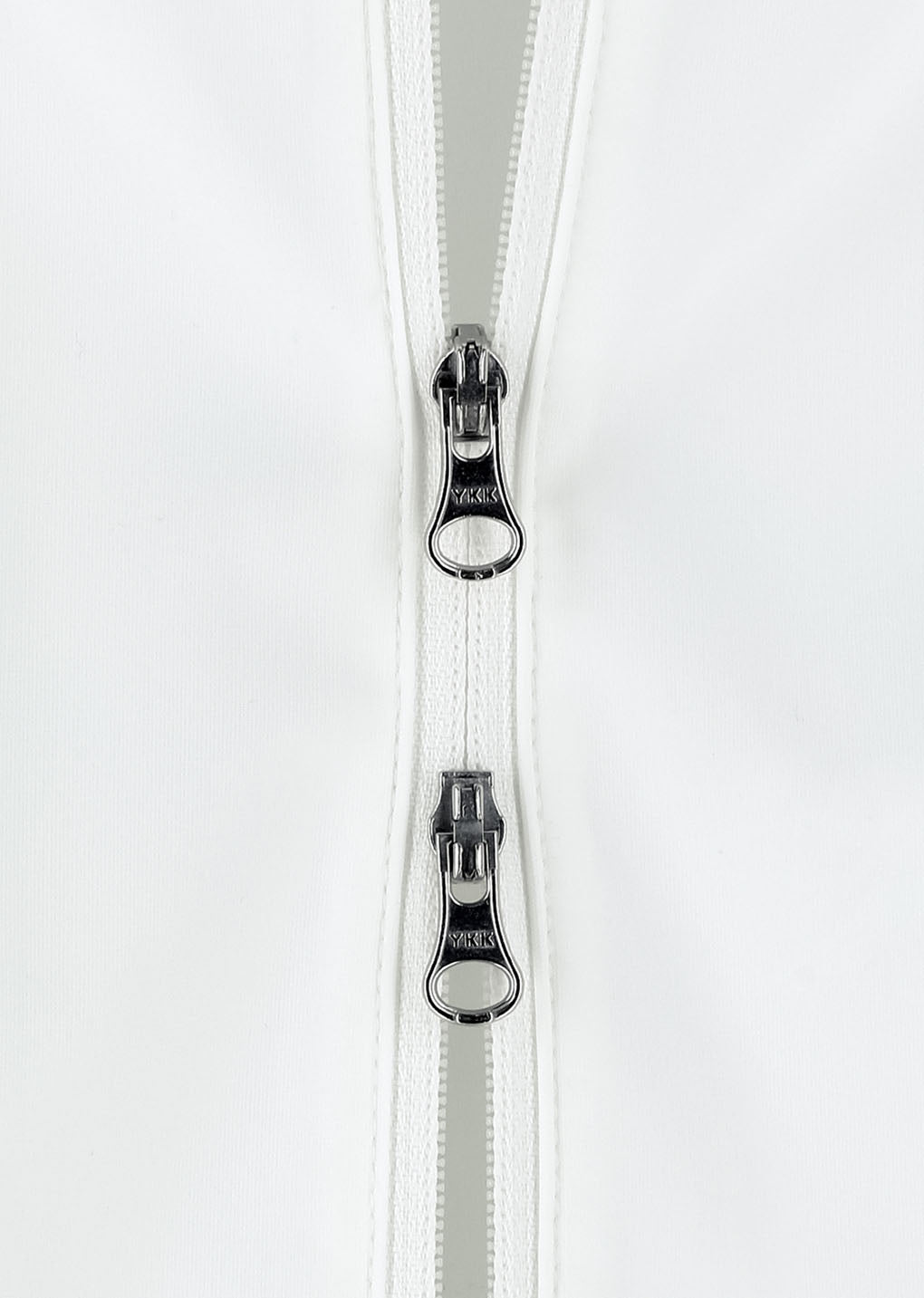 slim fit zip up jumper, white