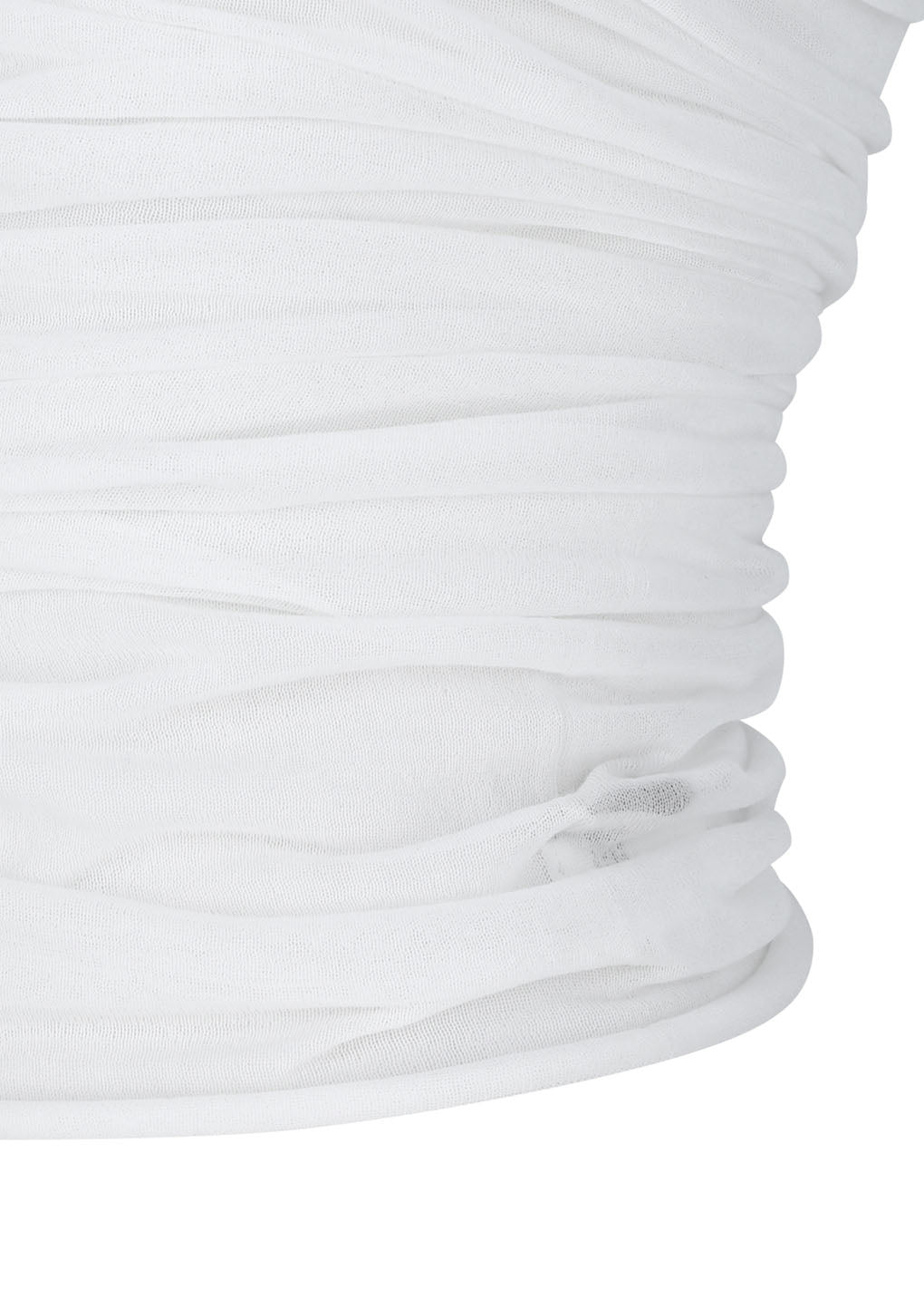 wholegarment knit sheer bandeau, white