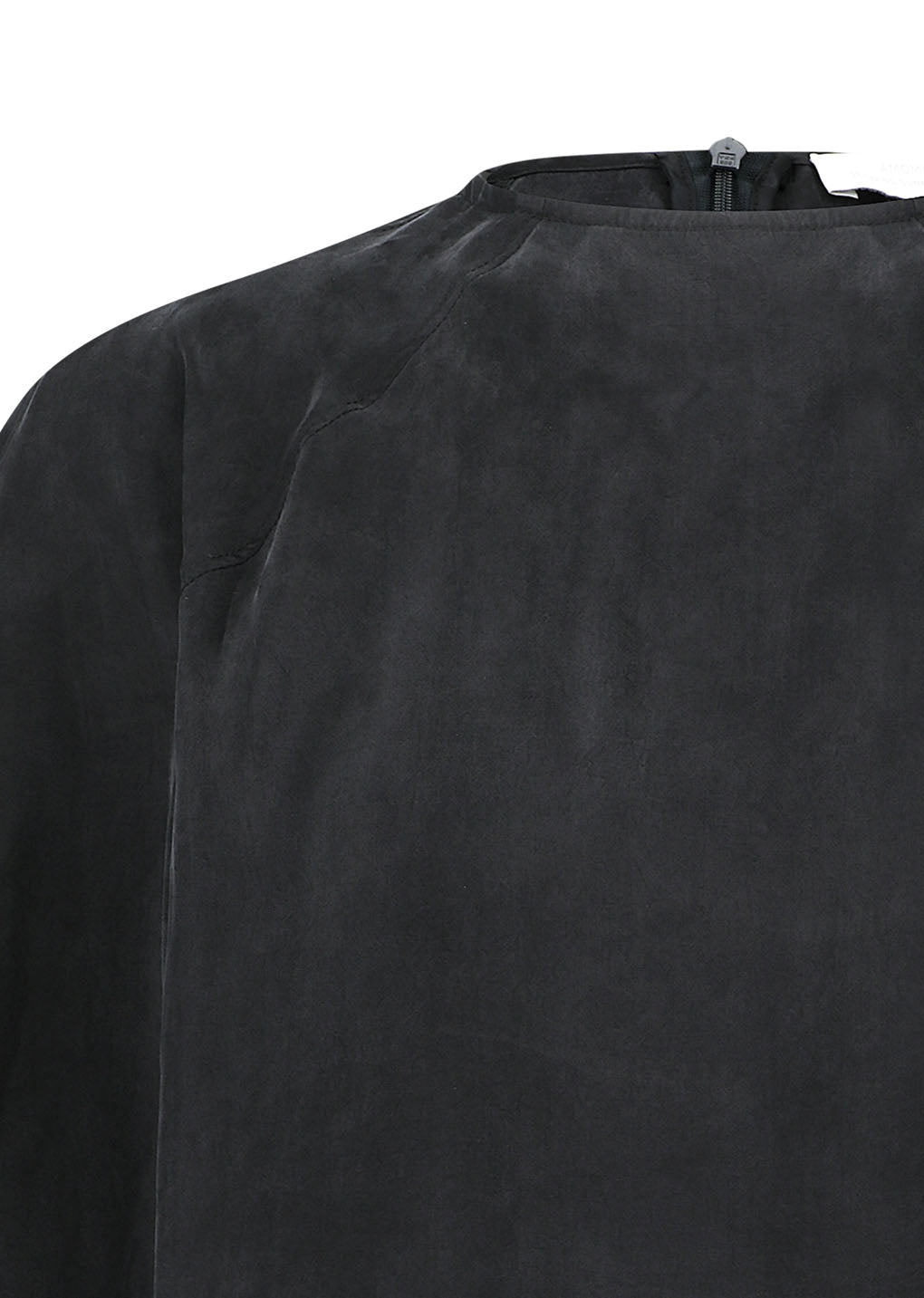 women's raglan cupro top, charcoal