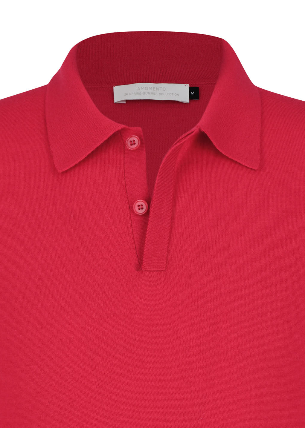 wool collar knit, red