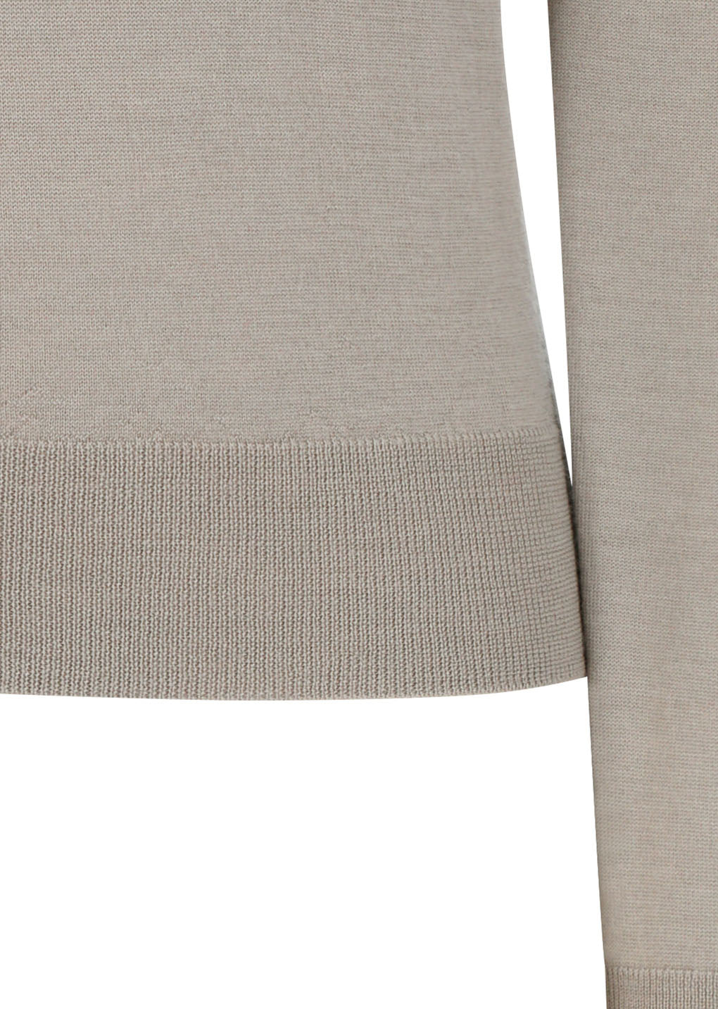 wool v-neck knit, light khaki