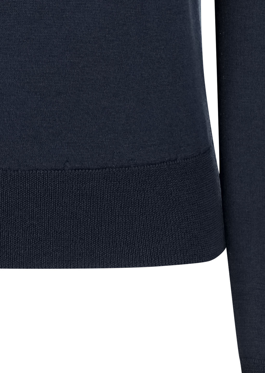 wool v-neck knit, navy