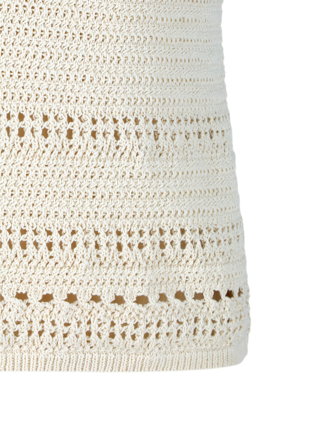 crochet knit vest, beige
