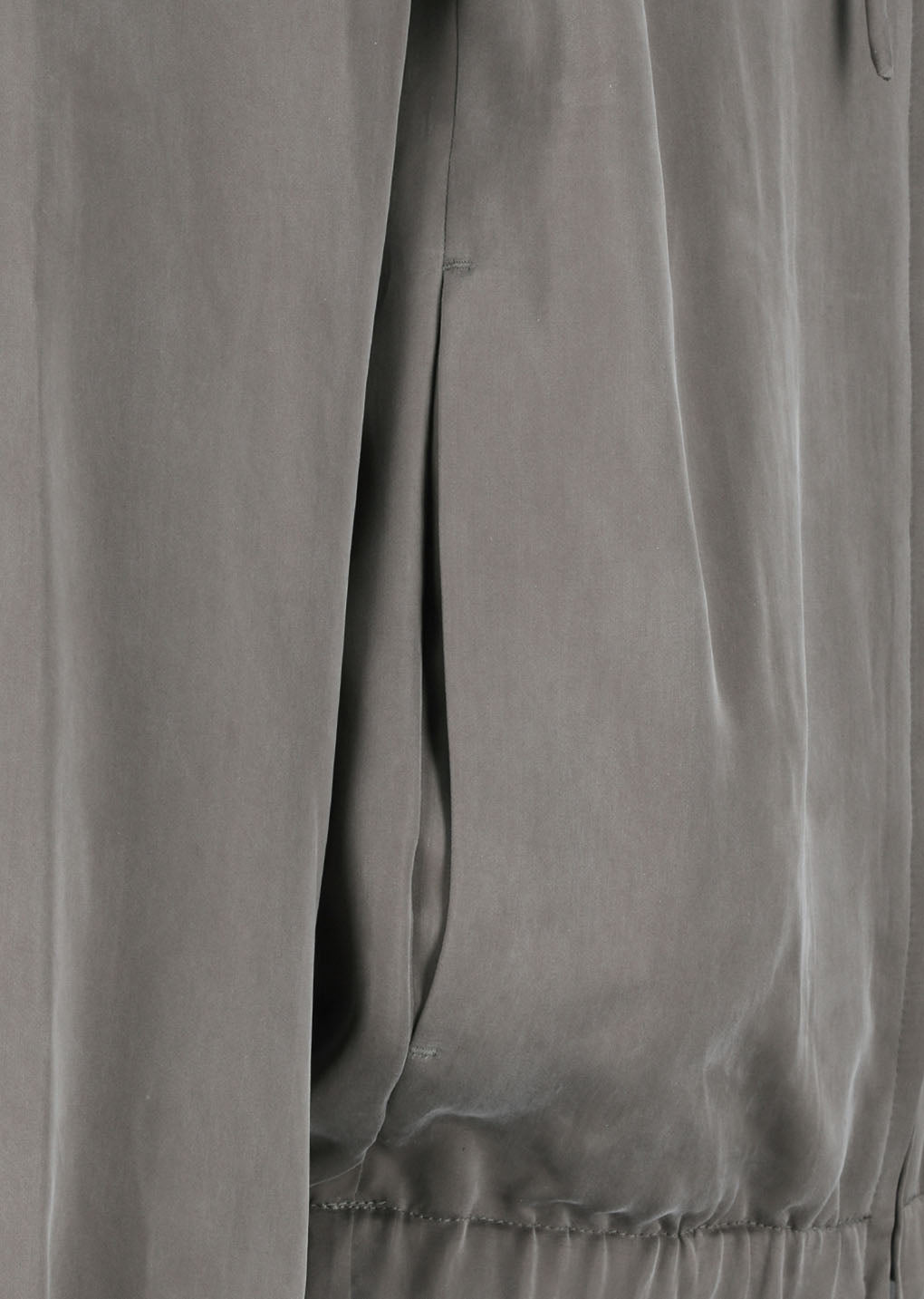 cupro hood zip up jumper, grey