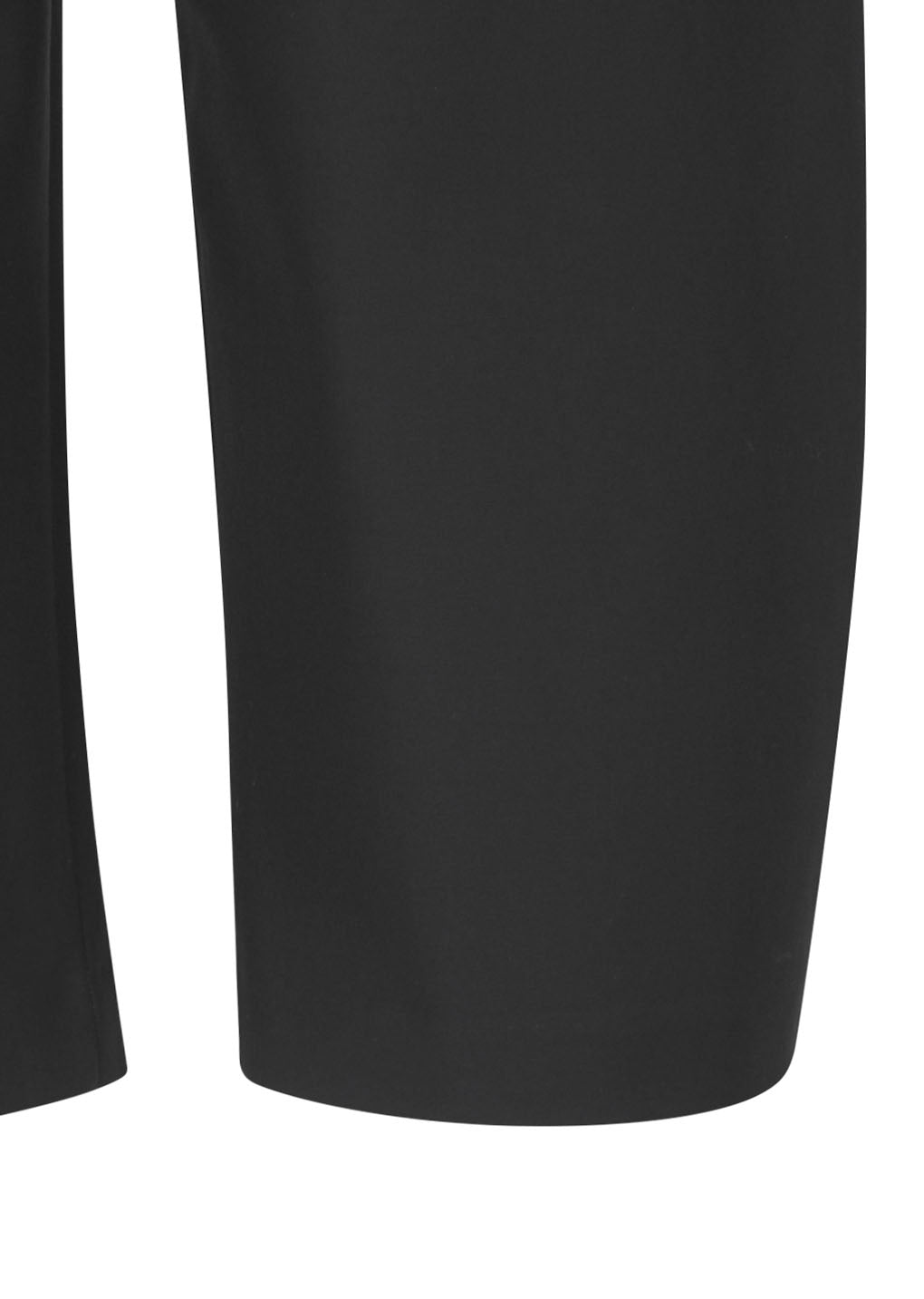 curved capri pants, black