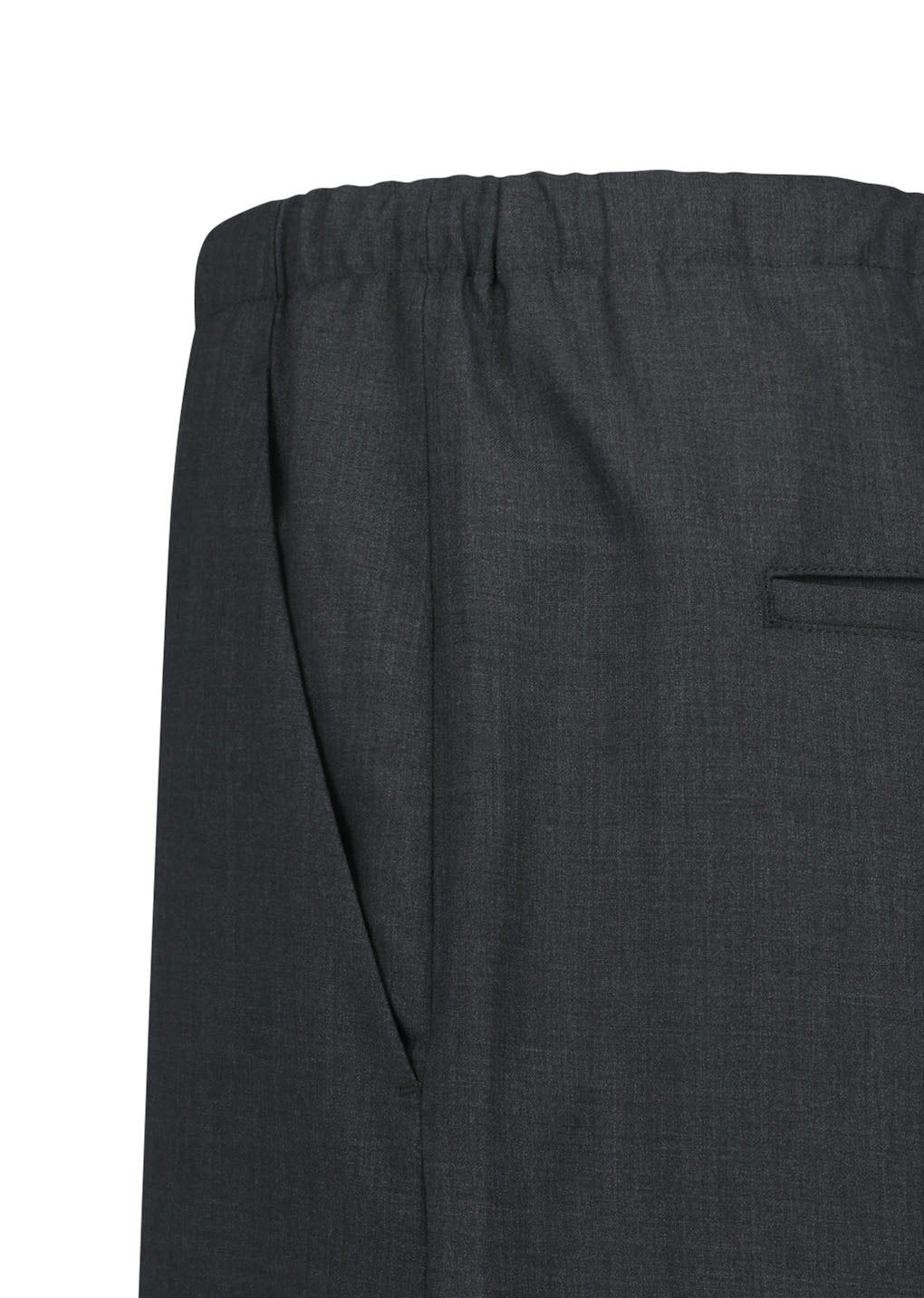 men's wool banding pants, charcoal