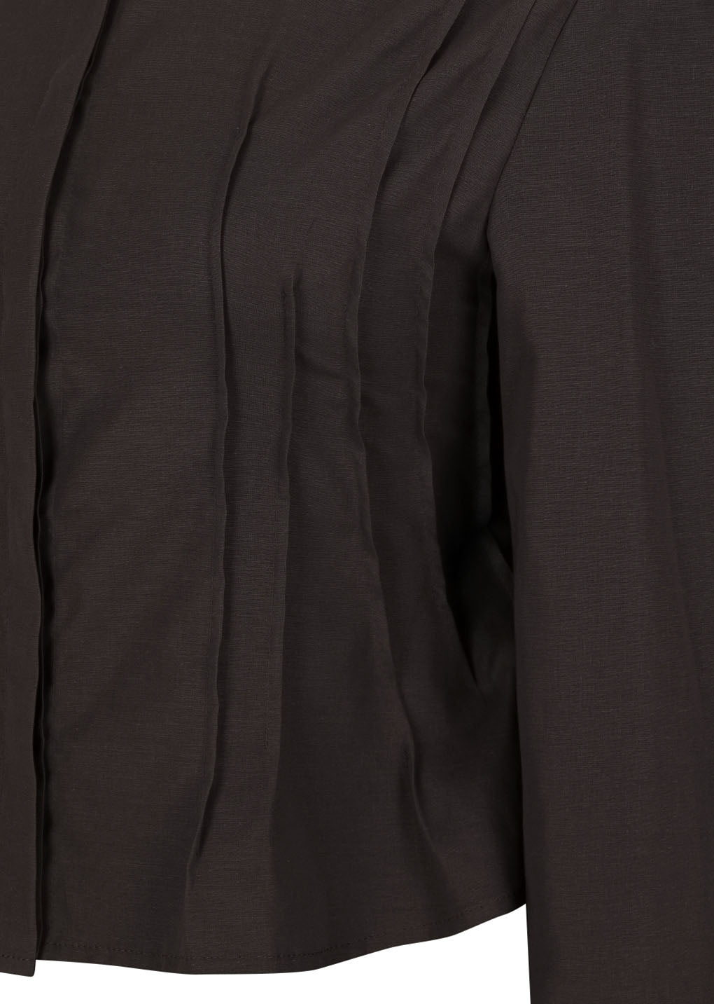 pintuck slim shirt, brown