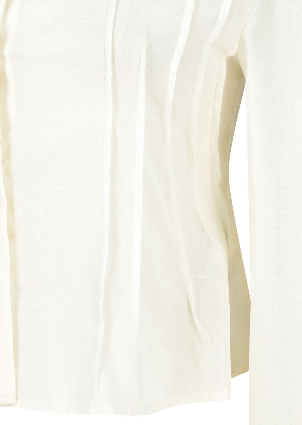 pintuck slim shirt, ivory