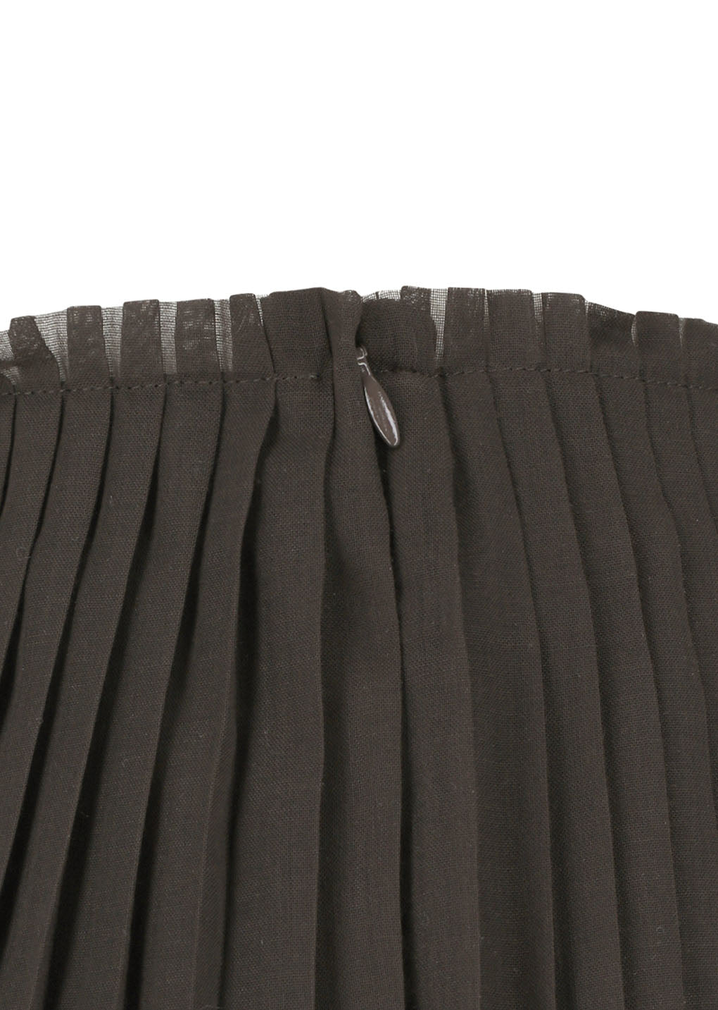 pleated midi skirt, brown