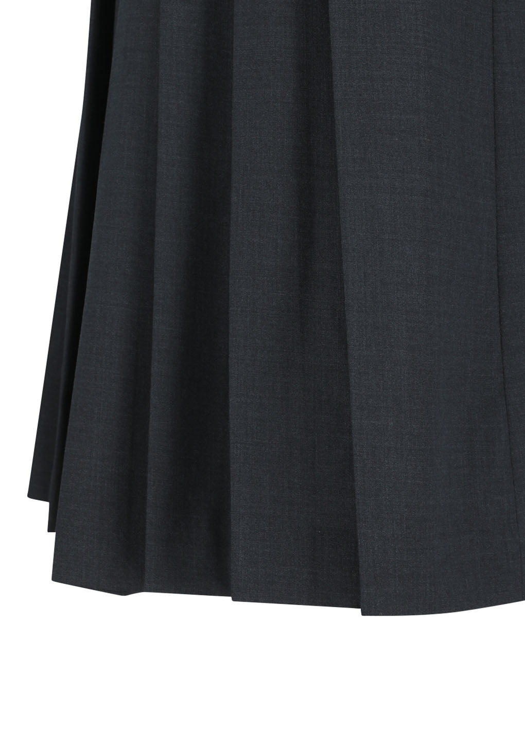 pleated wool culotte, grey