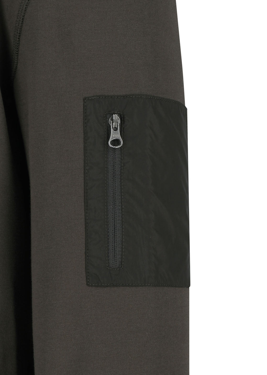 pocket zip up jumper, brown