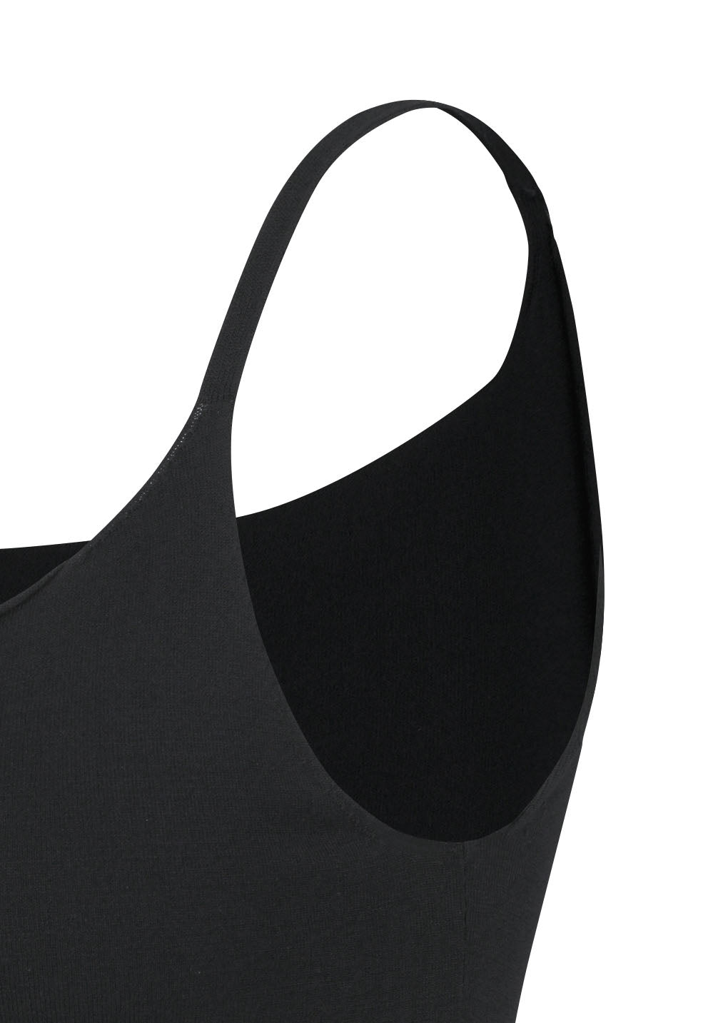 sleeveless knit top, black