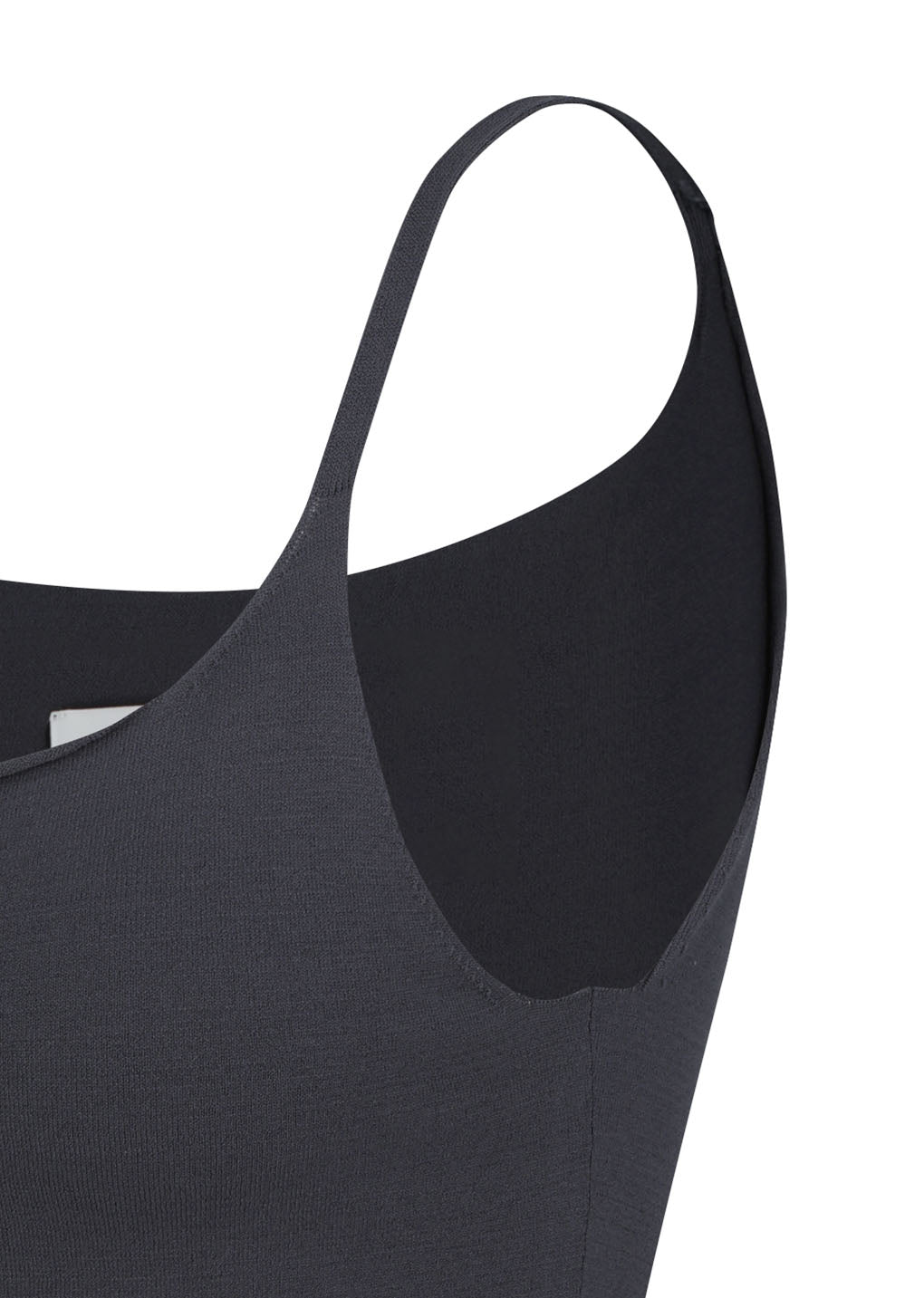 sleeveless knit top, charcoal