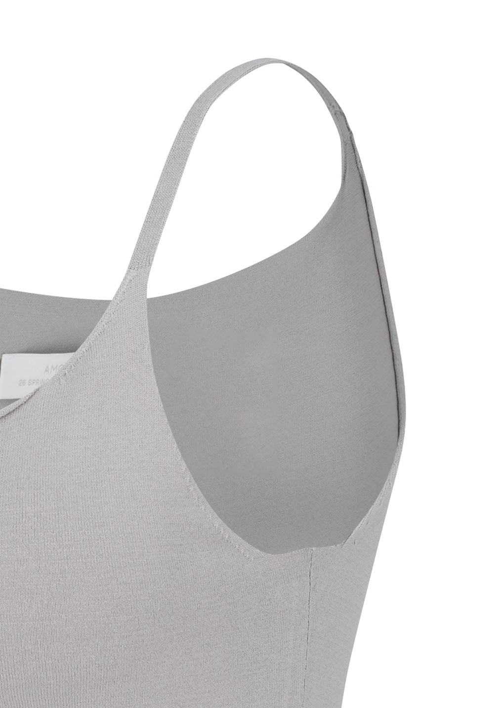 sleeveless knit top, grey beige