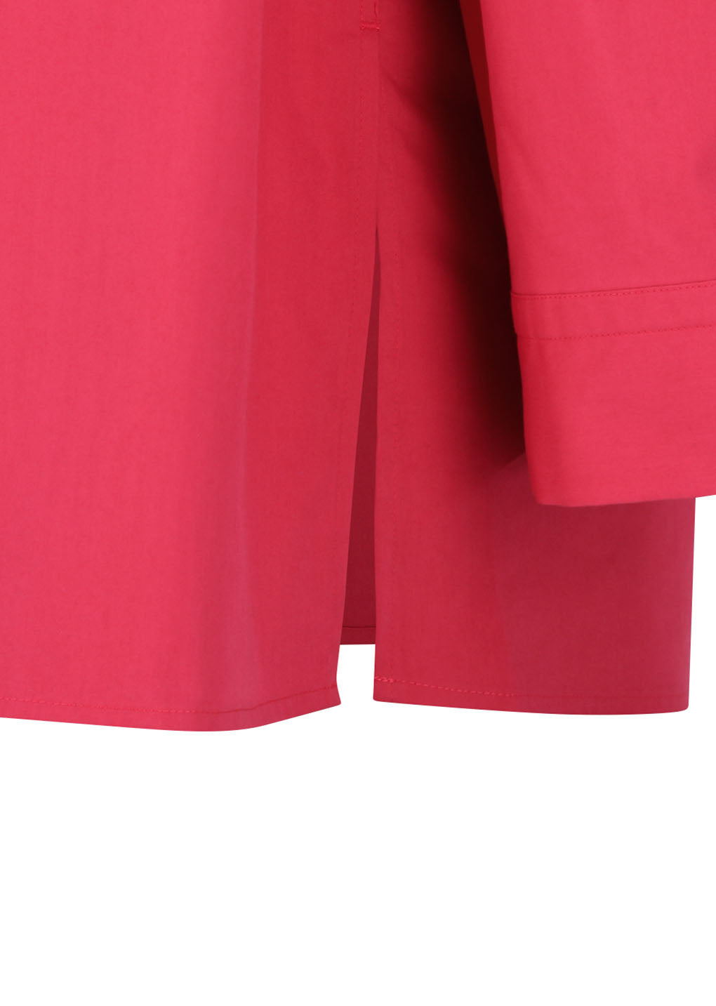 square pocket oversized shirt, red