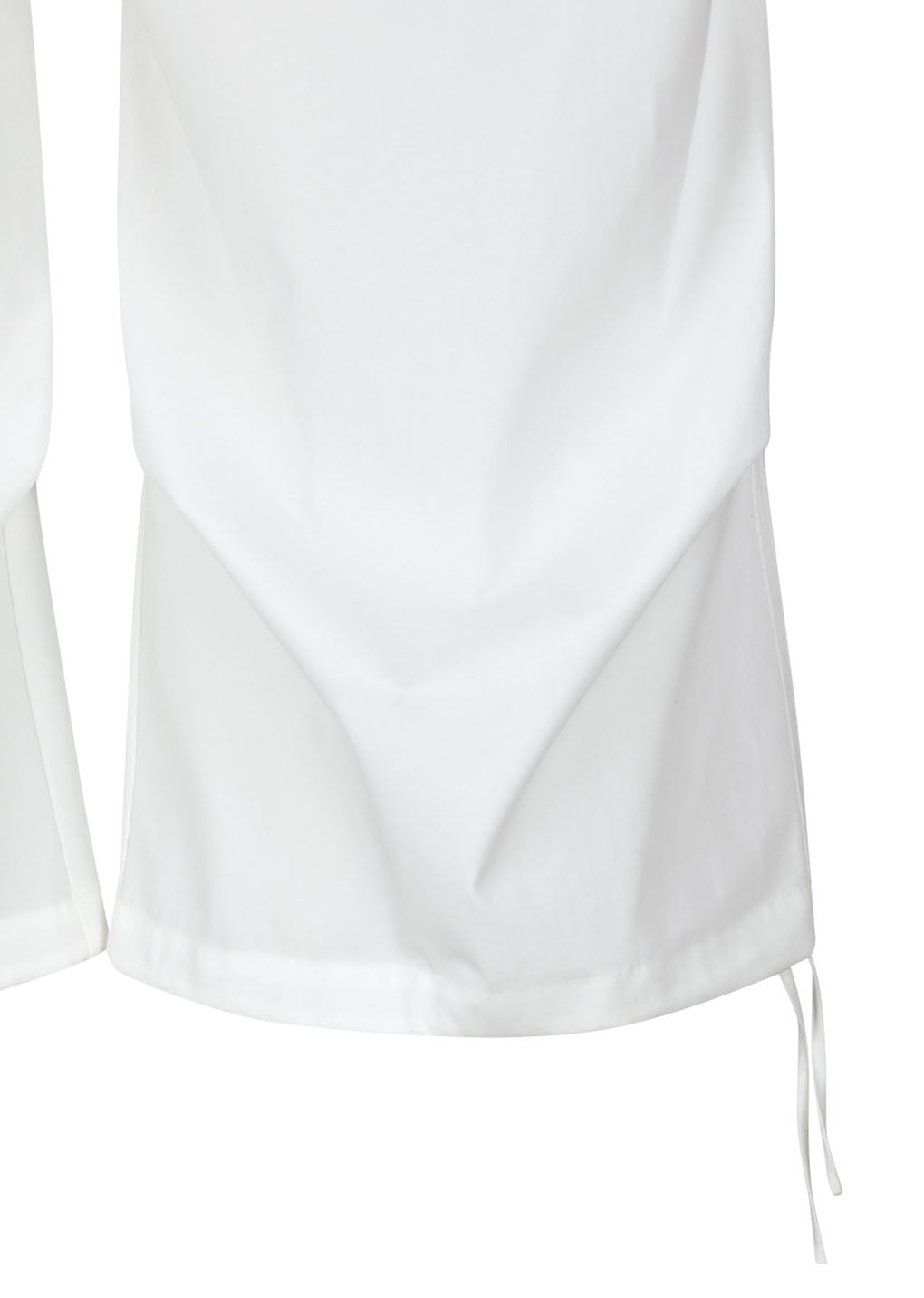 women's drawstring capri pants, white