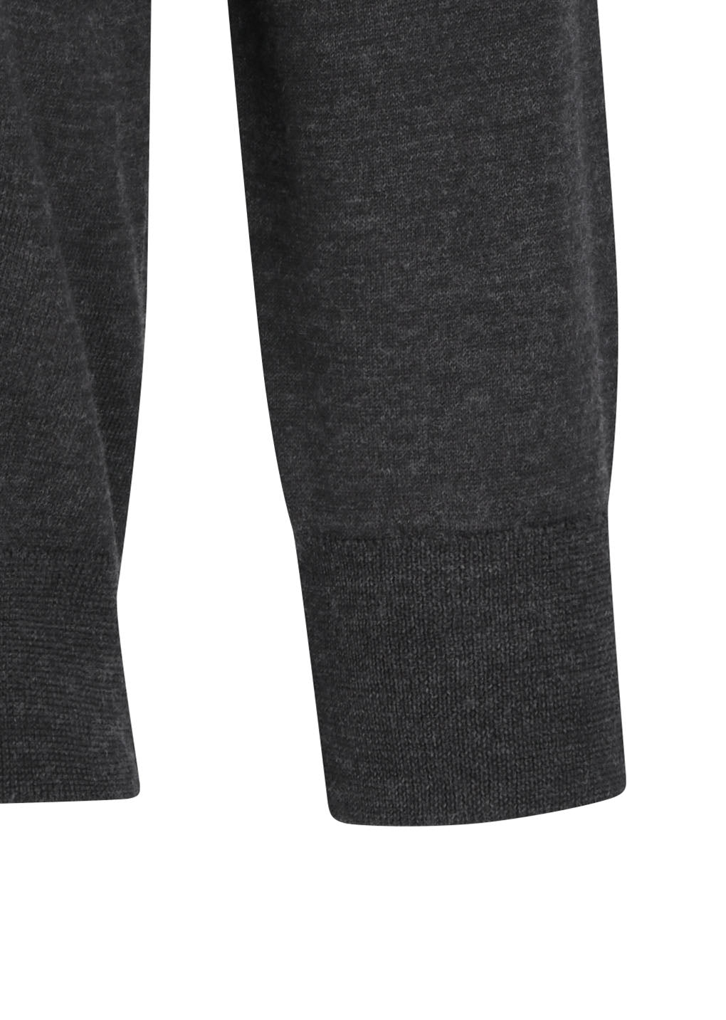 wool v-neck crop cardigan, charcoal