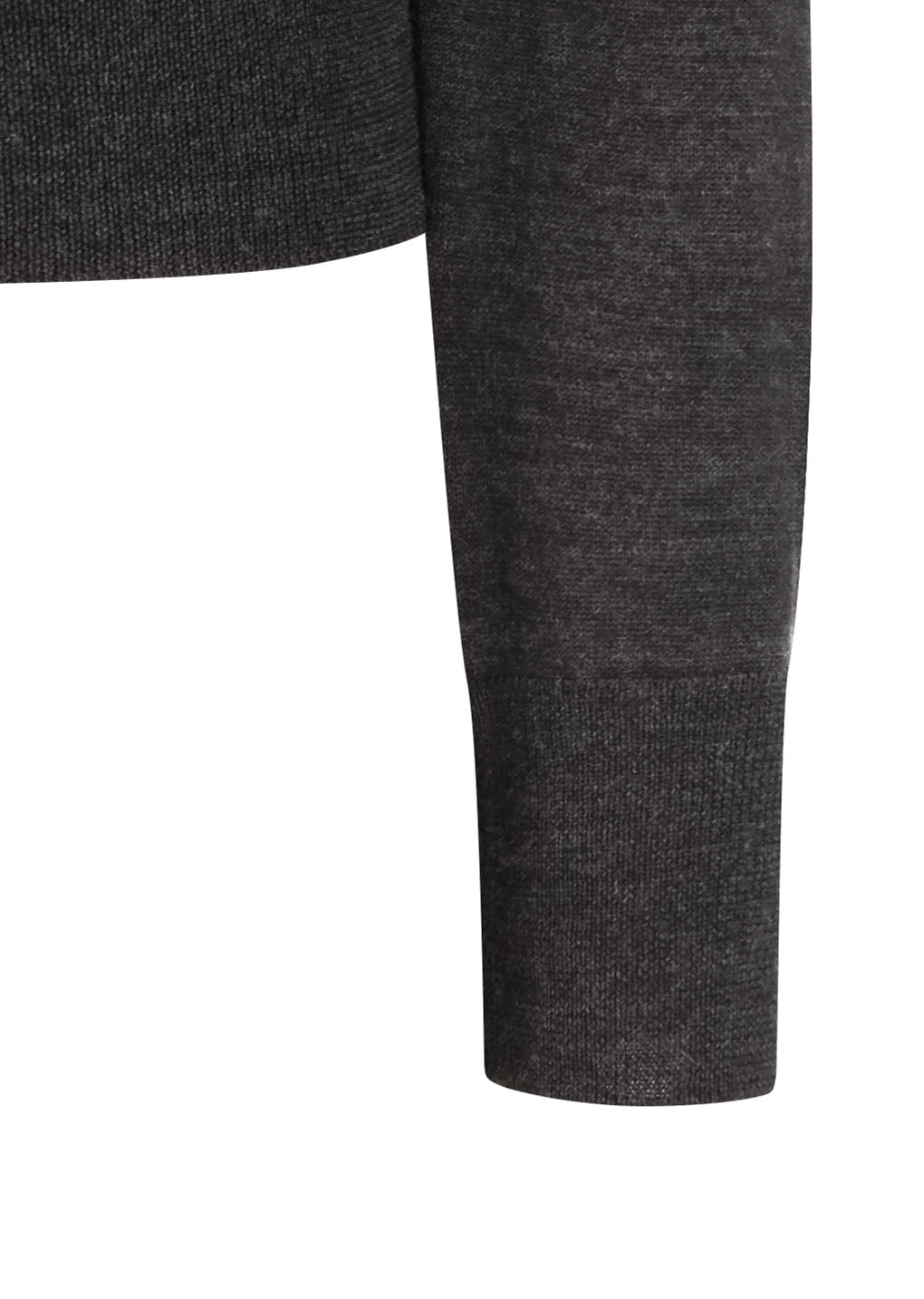 wool v-neck knit, charcoal
