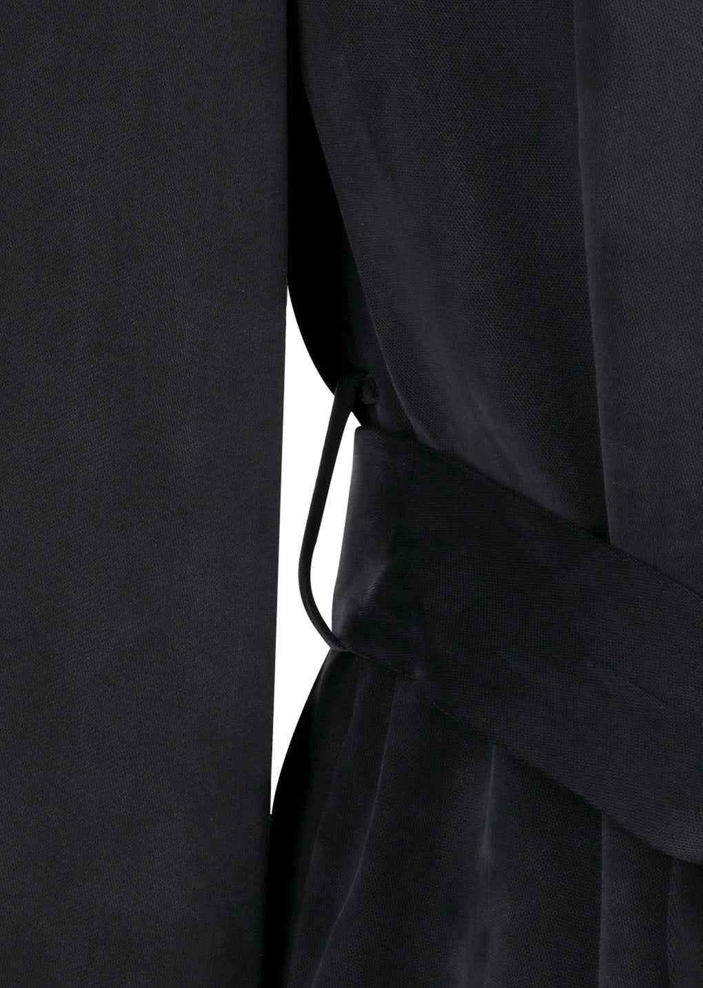 cupro oversize trench coat, black