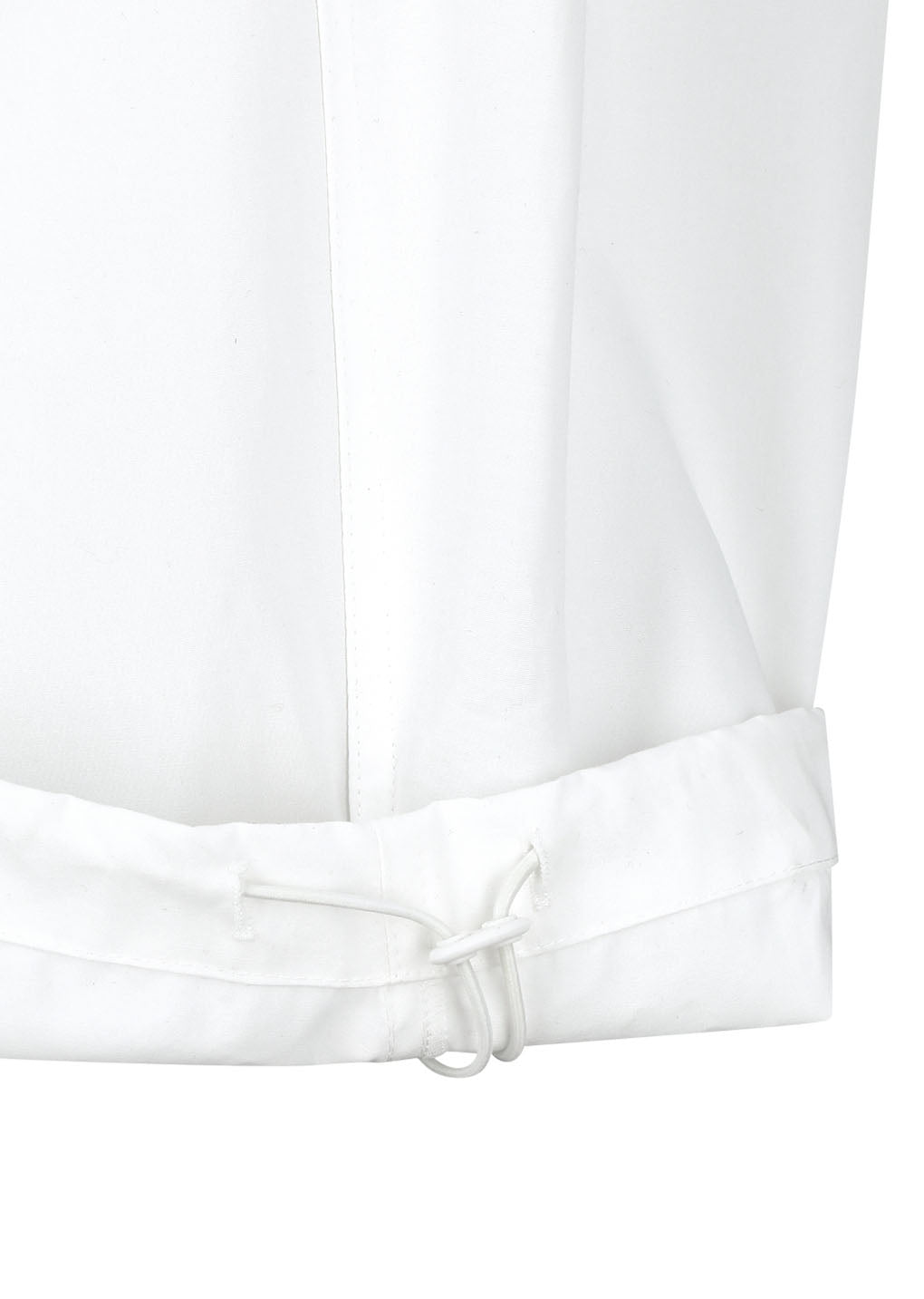 drawstring wide fatigue pants, white