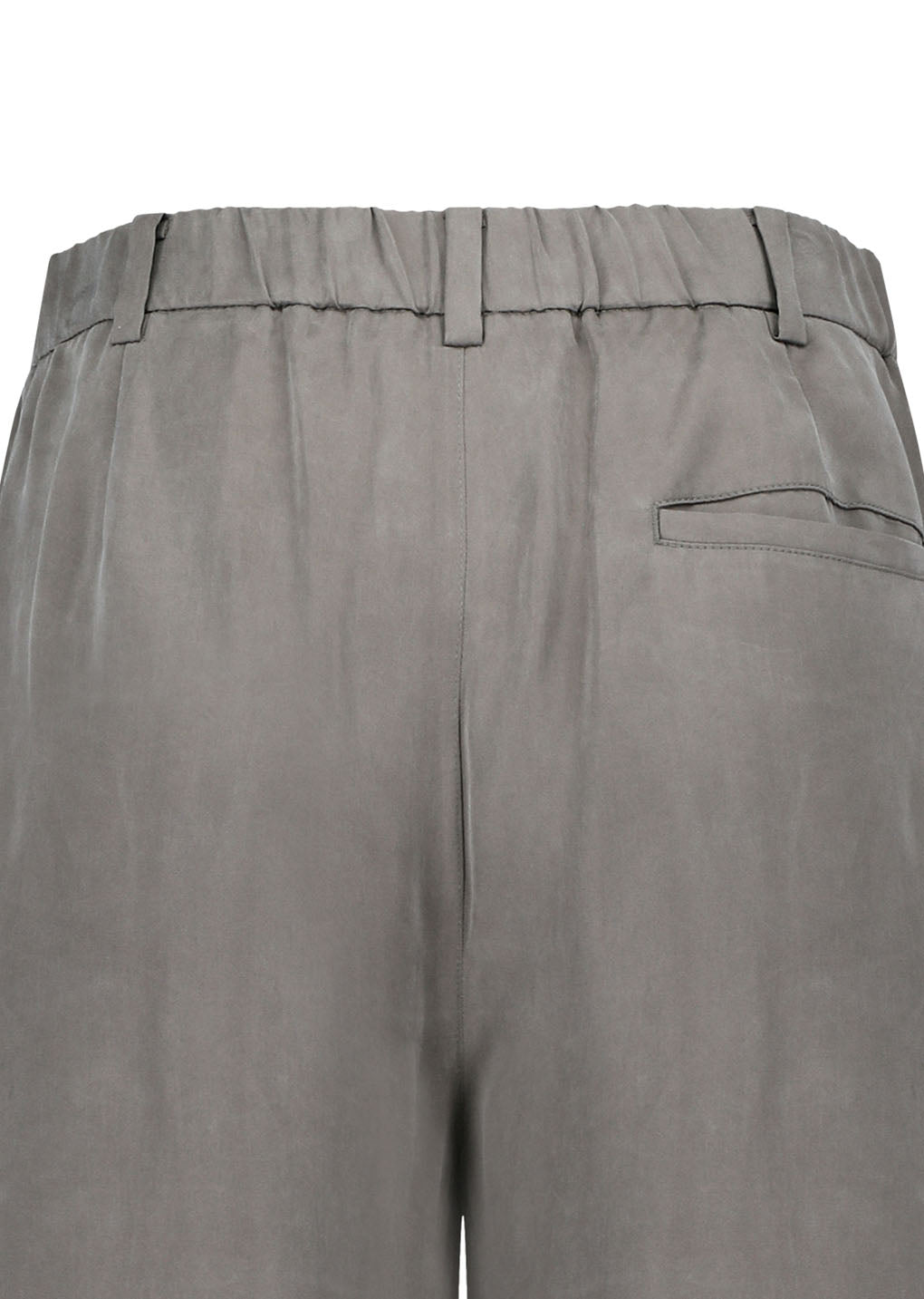 men's cupro two tuck wide pants, grey