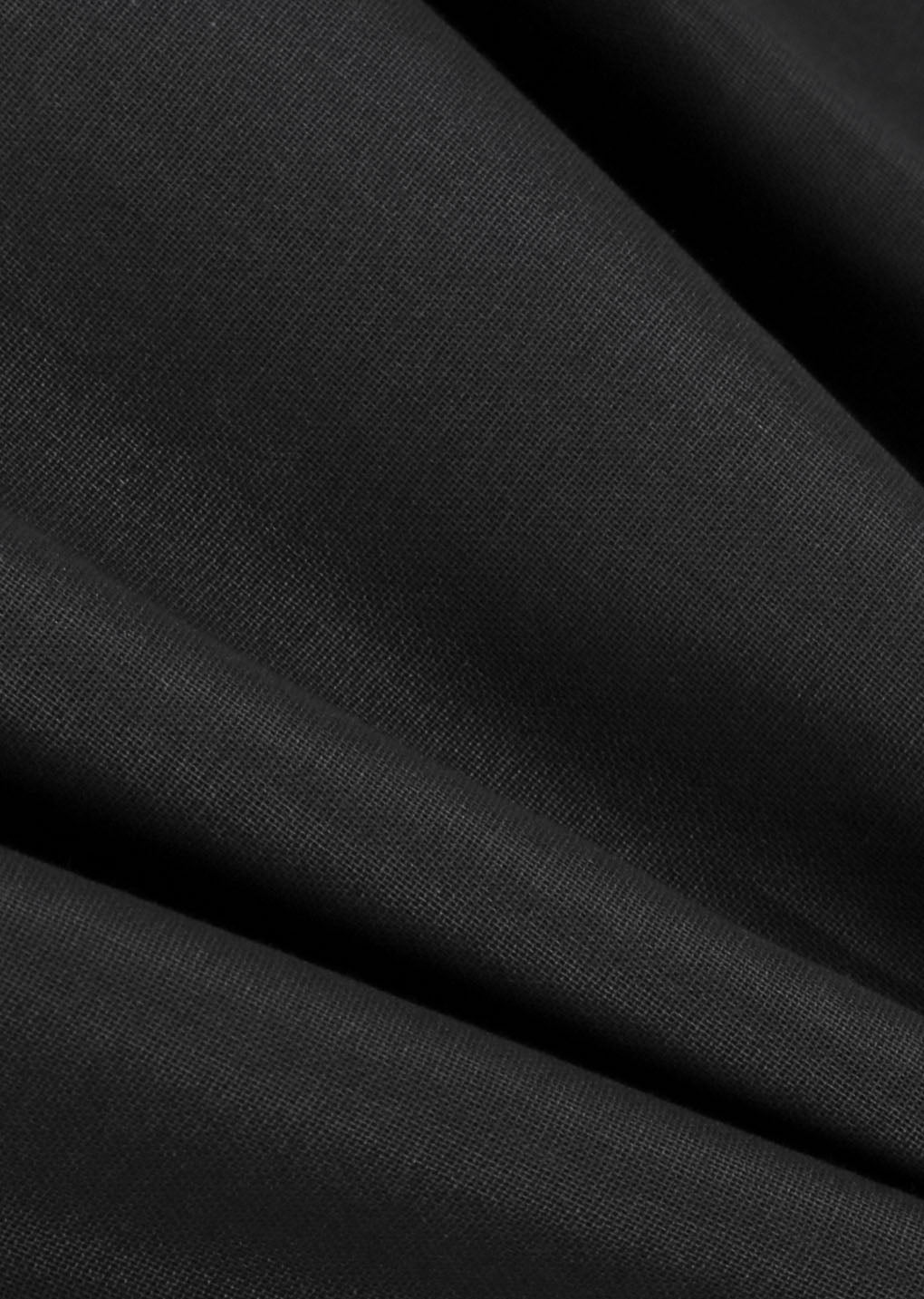 sheer cotton classic shirt, black