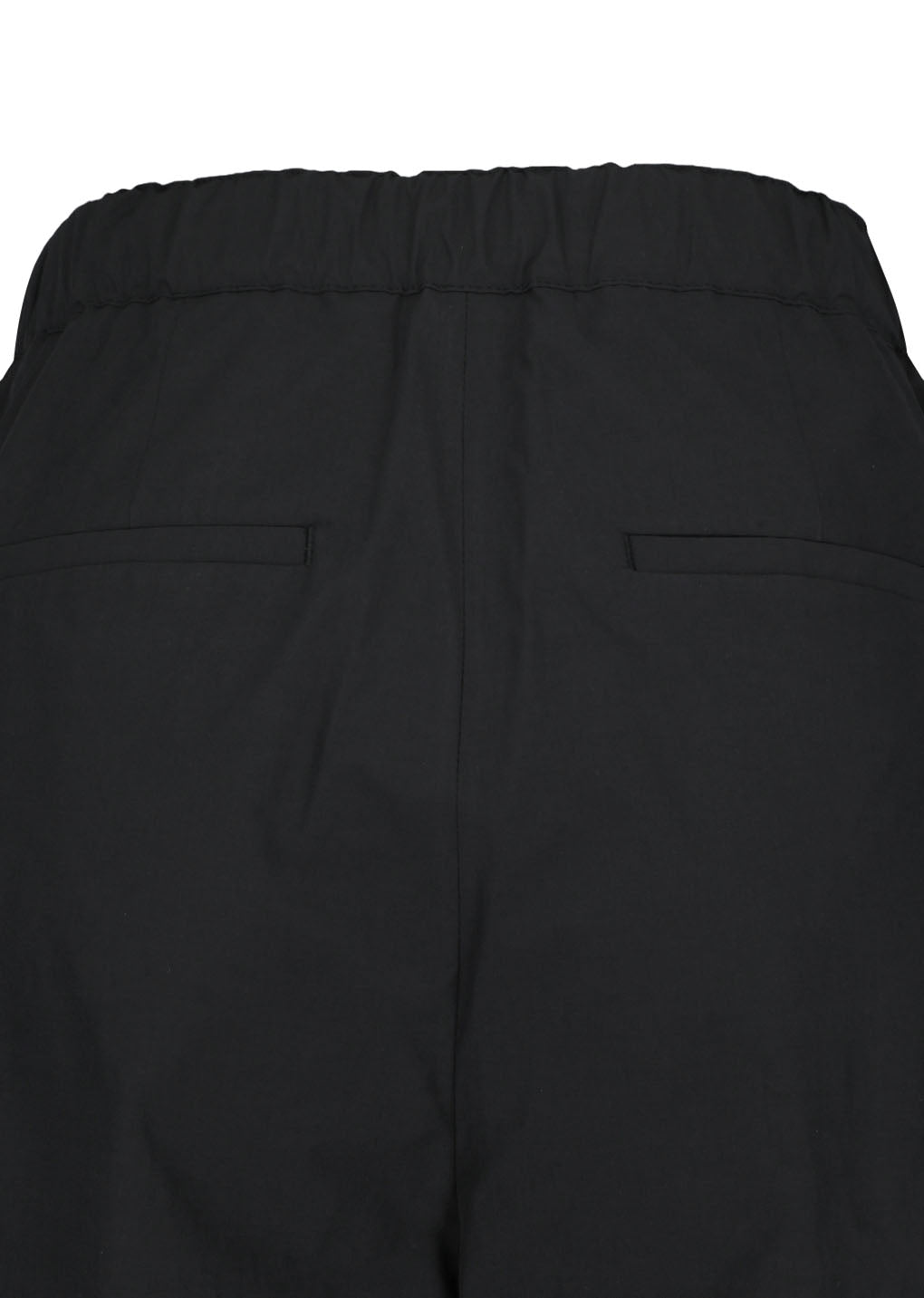 three tuck banding pants, black