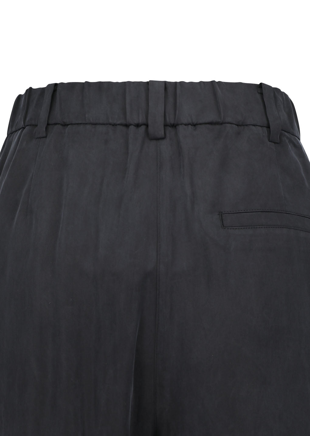 women's cupro two tuck wide pants, black